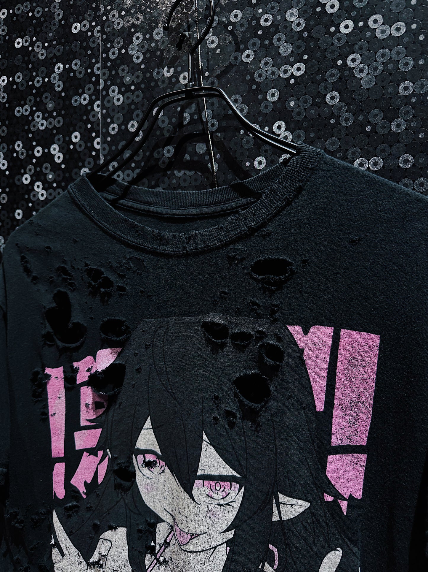 【ÆIEM】original “boro” remake Succubus Girl Graphic T-shirt
