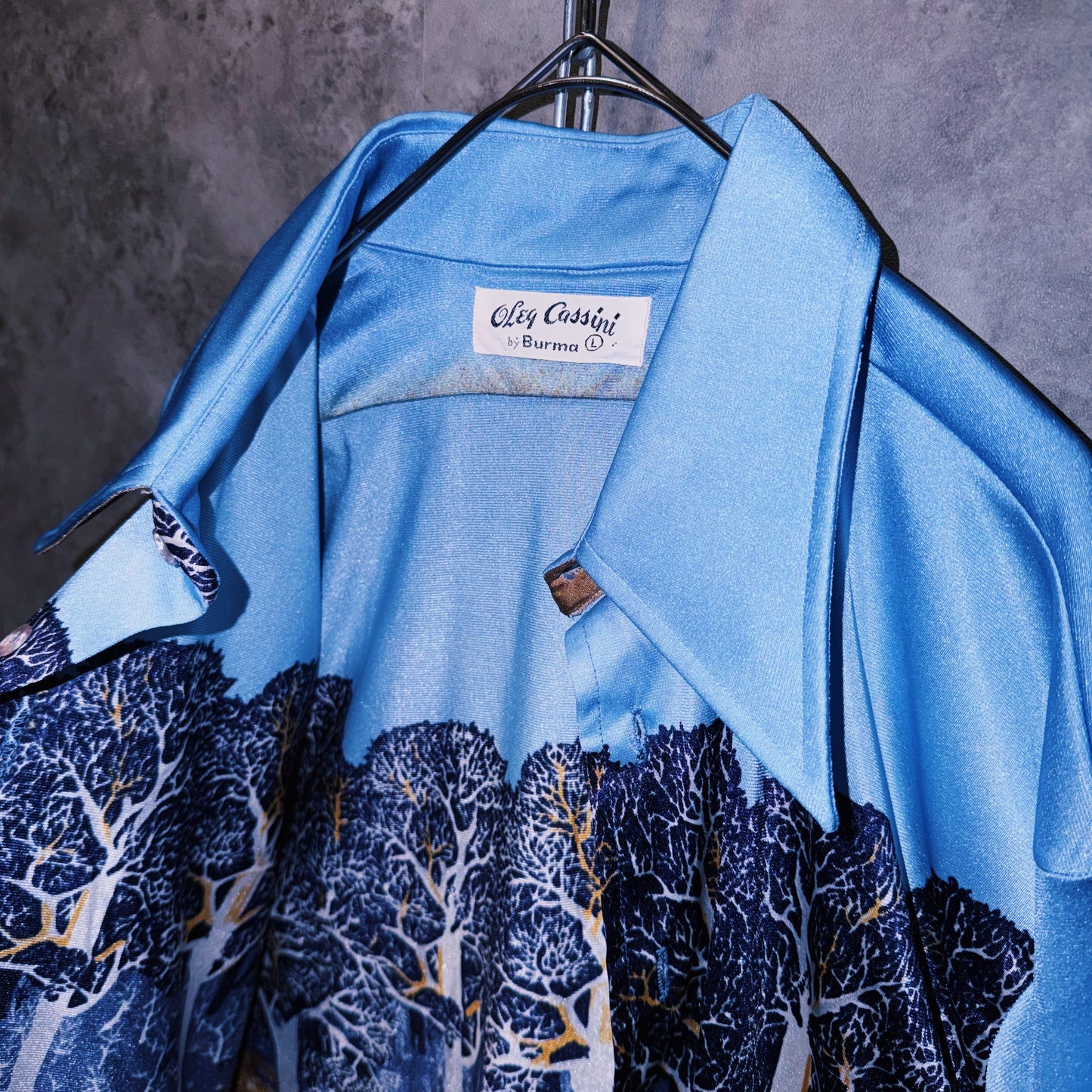【doppio】vintage graphic design luxury collar shirt