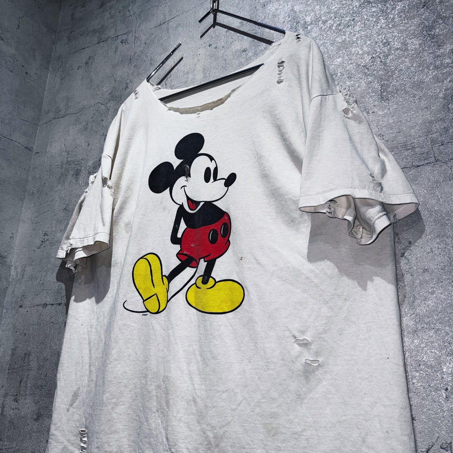 90's"Mickey Mouse"design boro custom T shirt