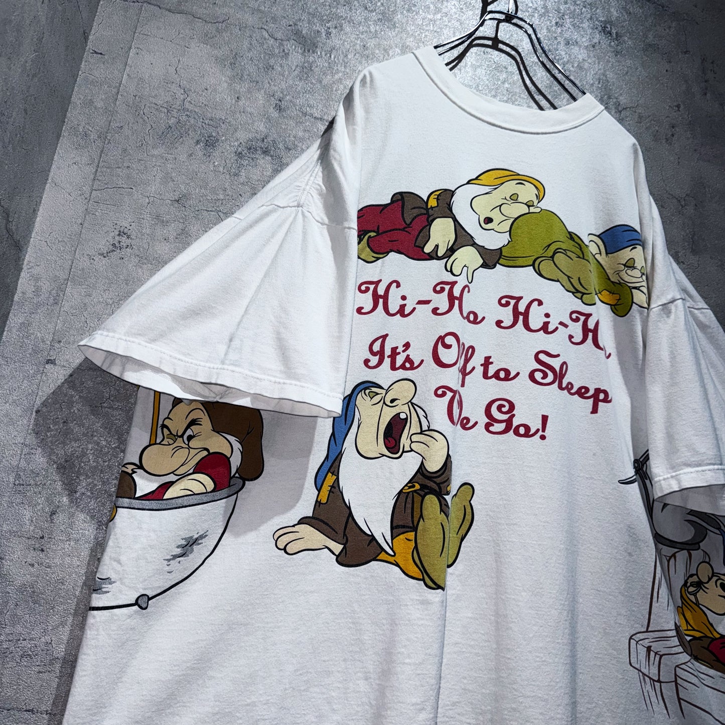 90's"Snow White"The Seven Dwarfs graphic design loose T shirt