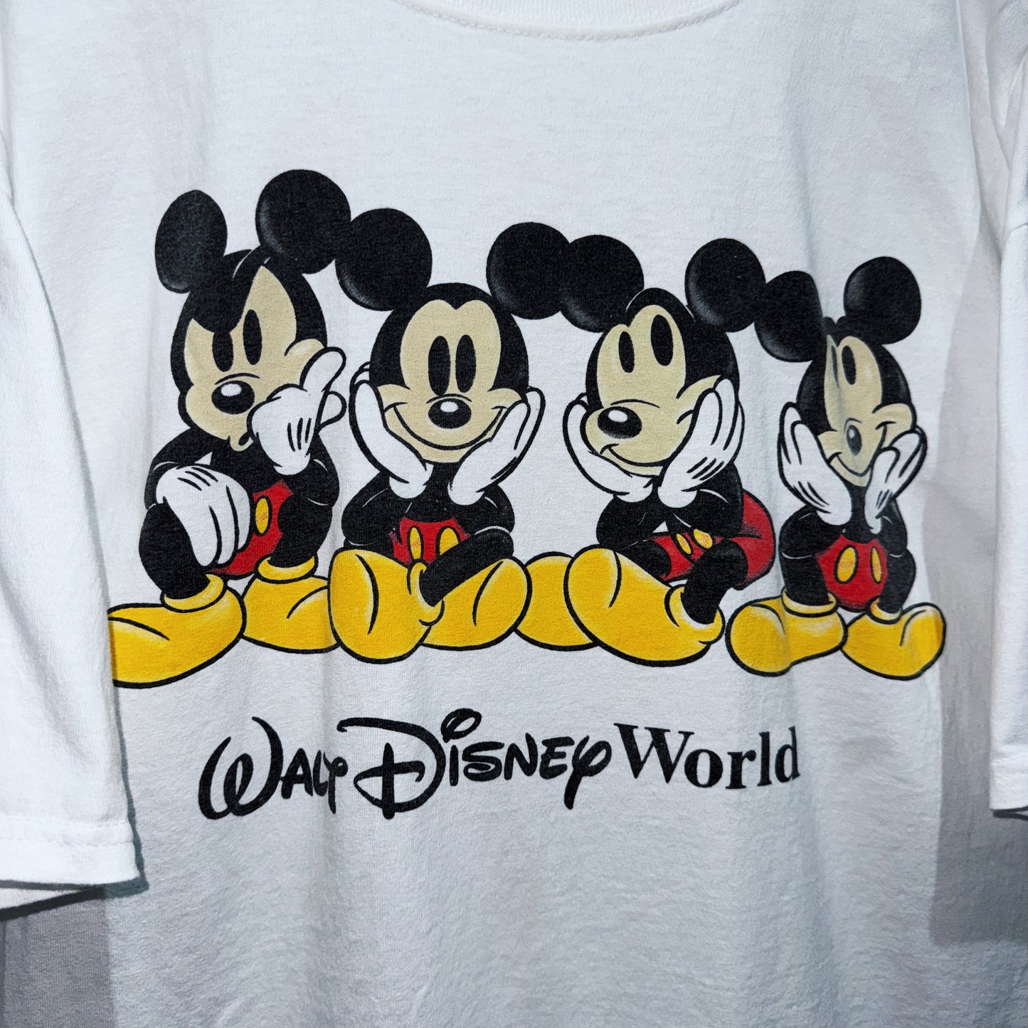 00's"Disney"Mickey Mouse print WDW design T shirt