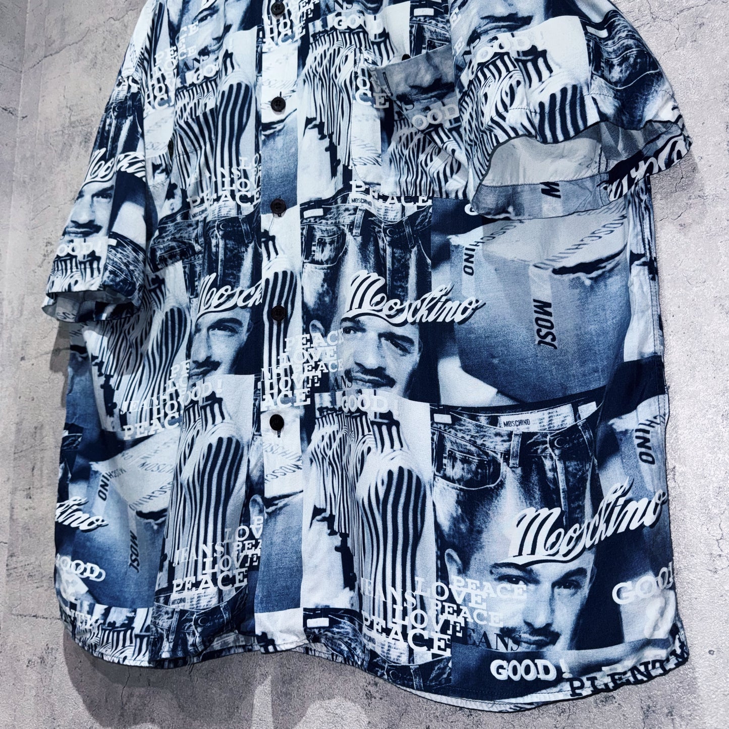 "MOSCHINO"all over pattern design short sleeve shirt