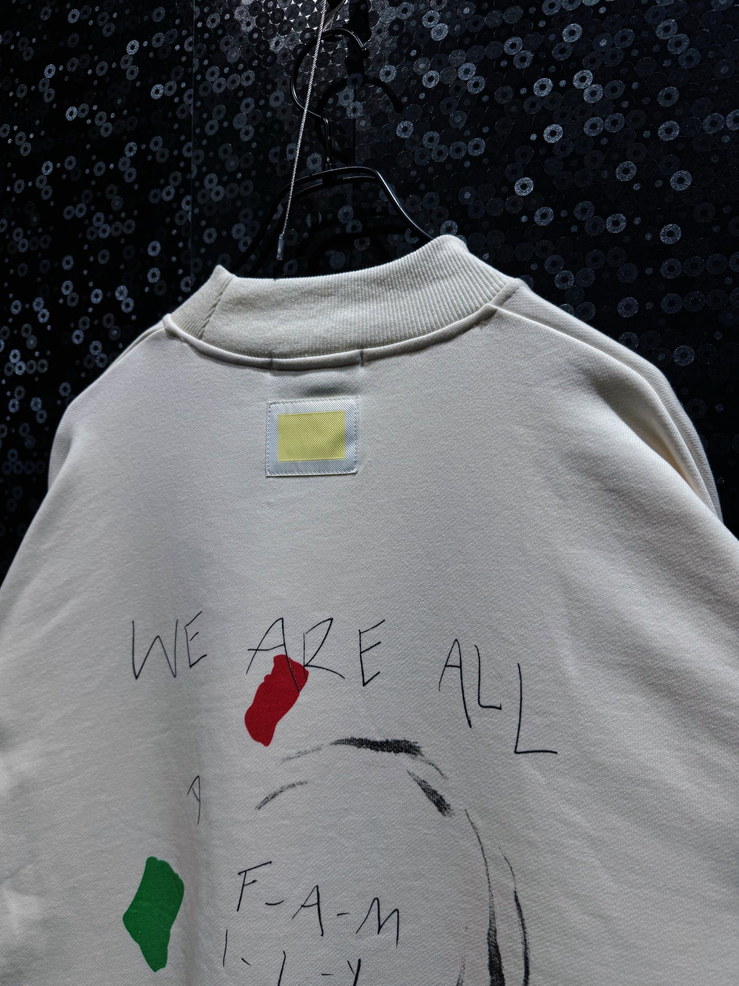 【ÆIEM】Vintage Embroidery Art Mock Neck Sweat