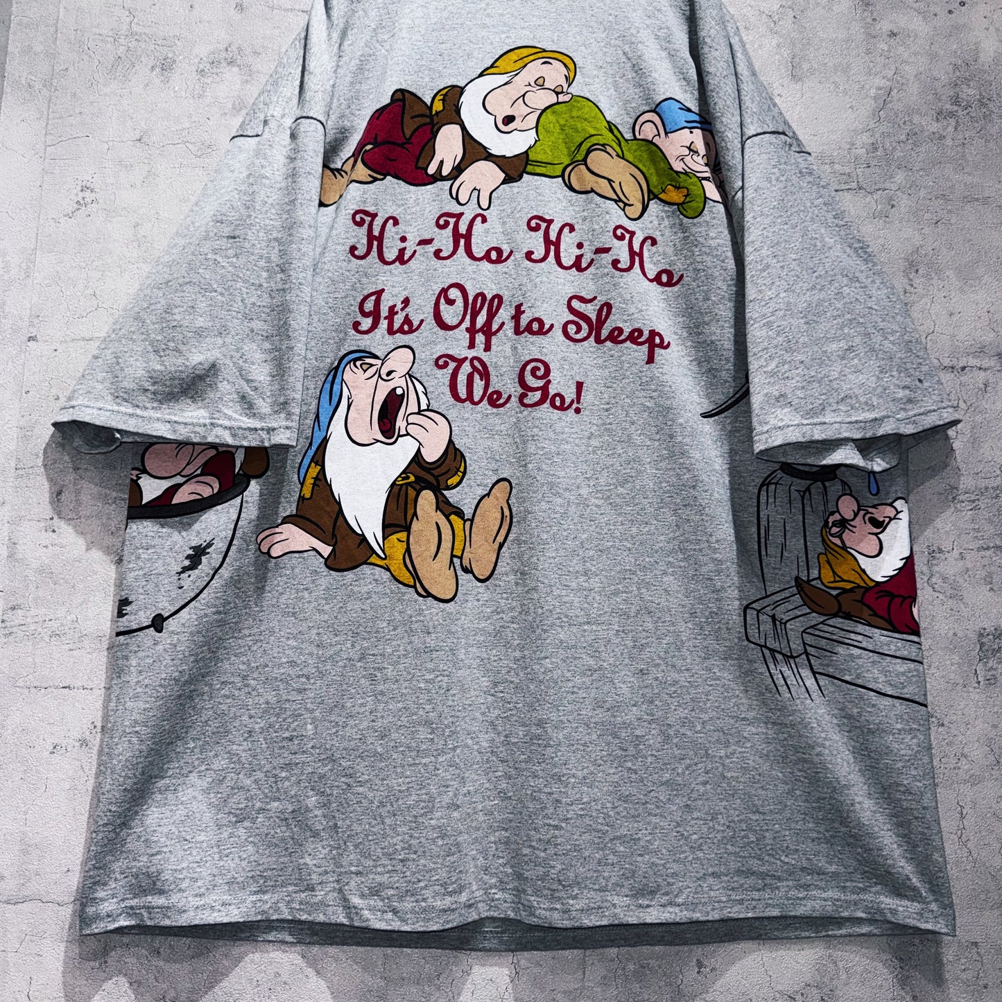 90's"Snow White"The Seven Dwarfs graphic design loose T shirt