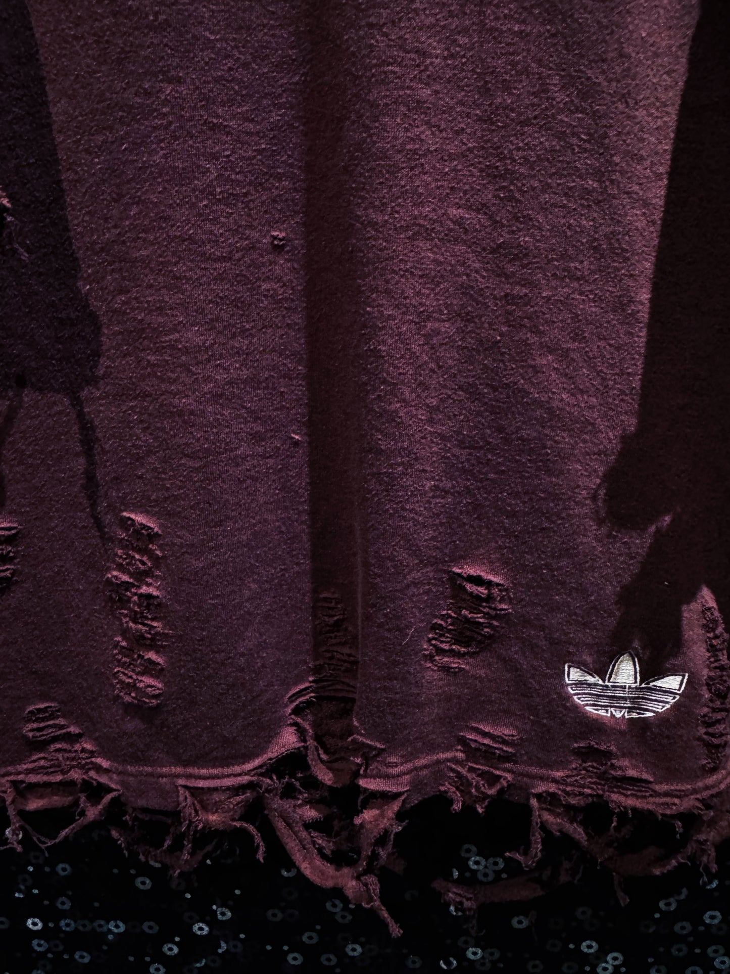 【ÆIEM】original”boro”remake adidas Trefoil Destroy Polo Shirt “BROWN DUST"