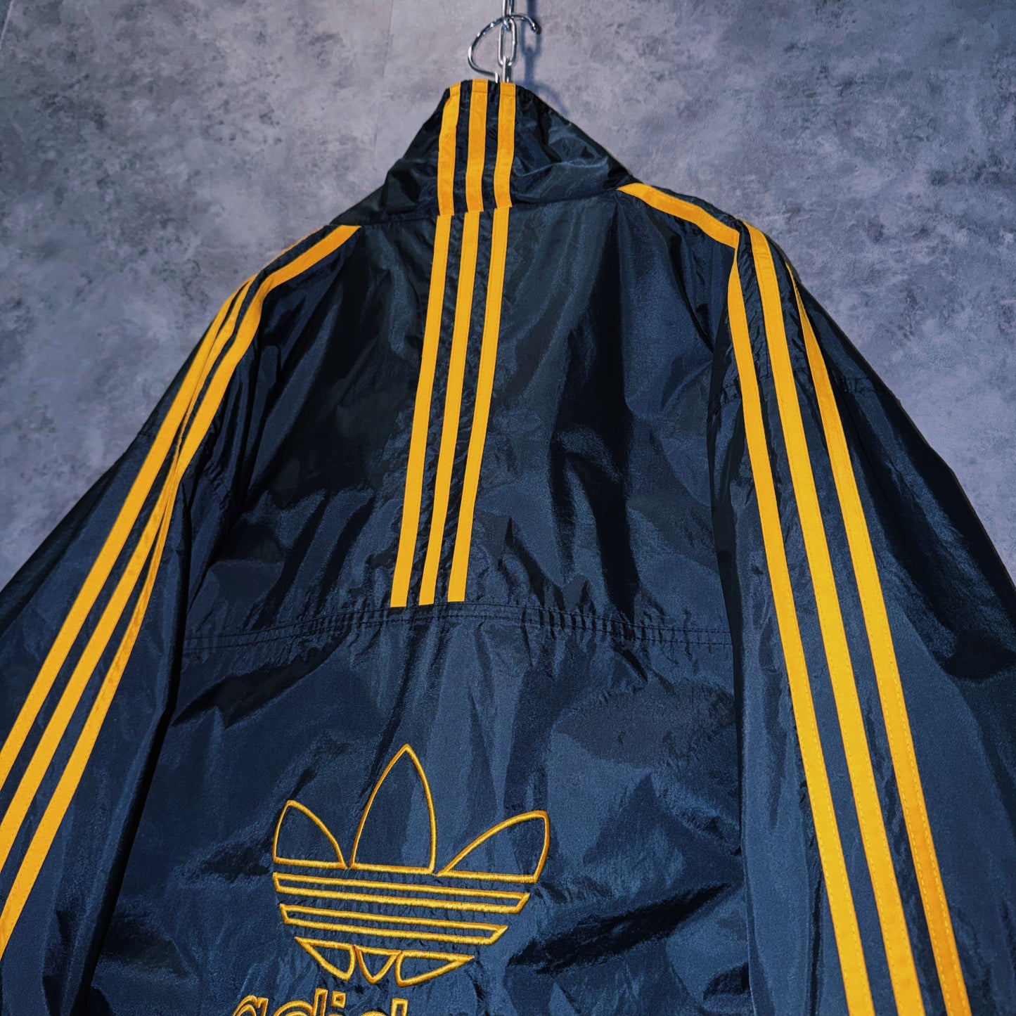 【doppio】90’s vintage “adidas” three stripe design Nylon jacket