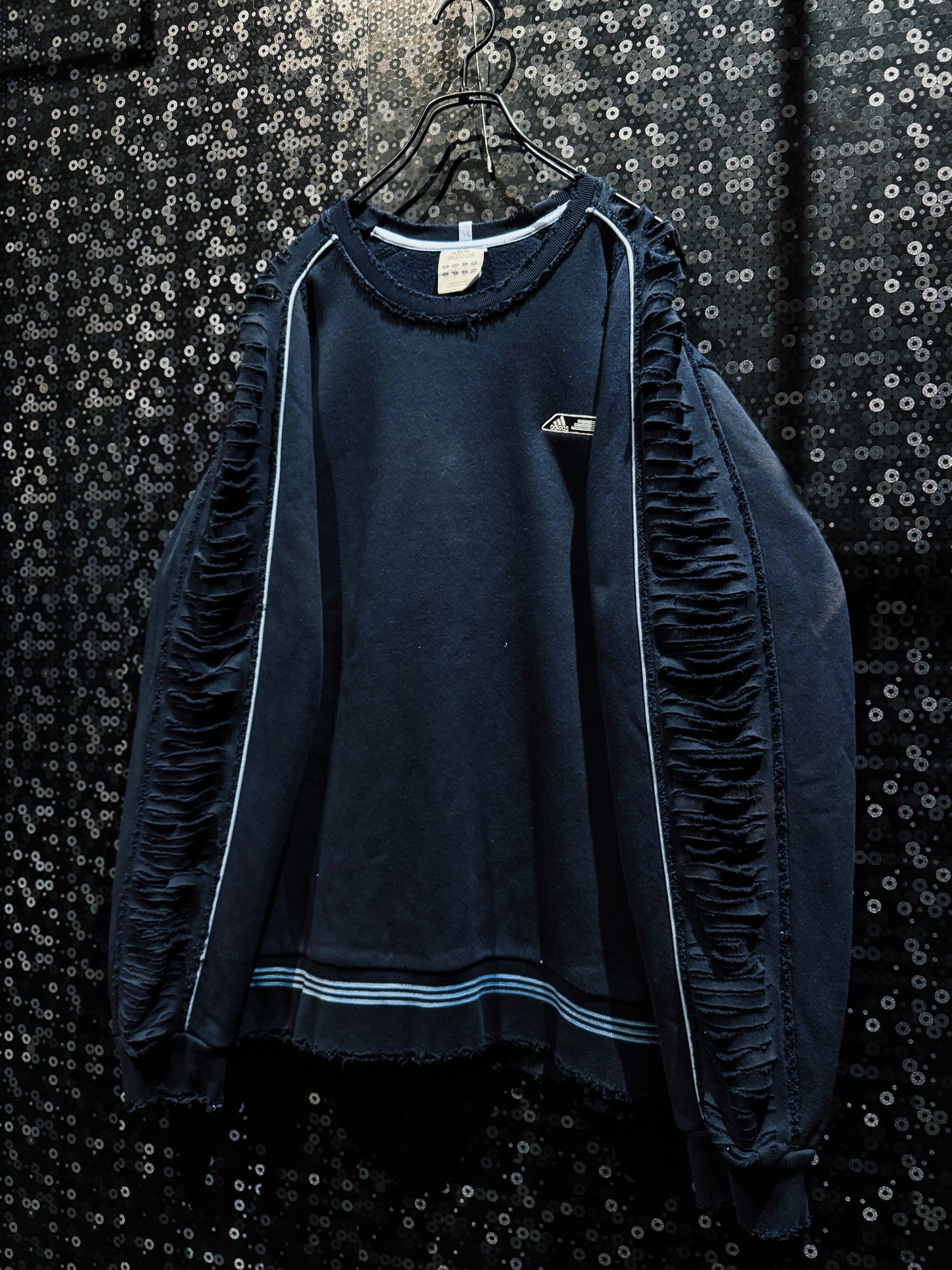【ÆIEM】original”boro”remake adidas Equipment Ruined Line Sweat