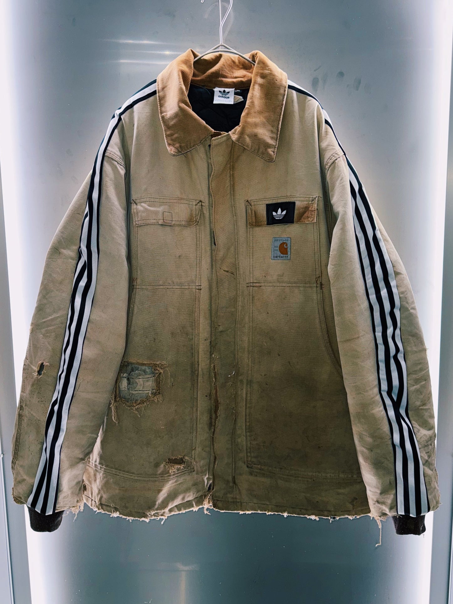 special Original Re:make "vintage adidas x vintage Carhartt Detroit Jacket"