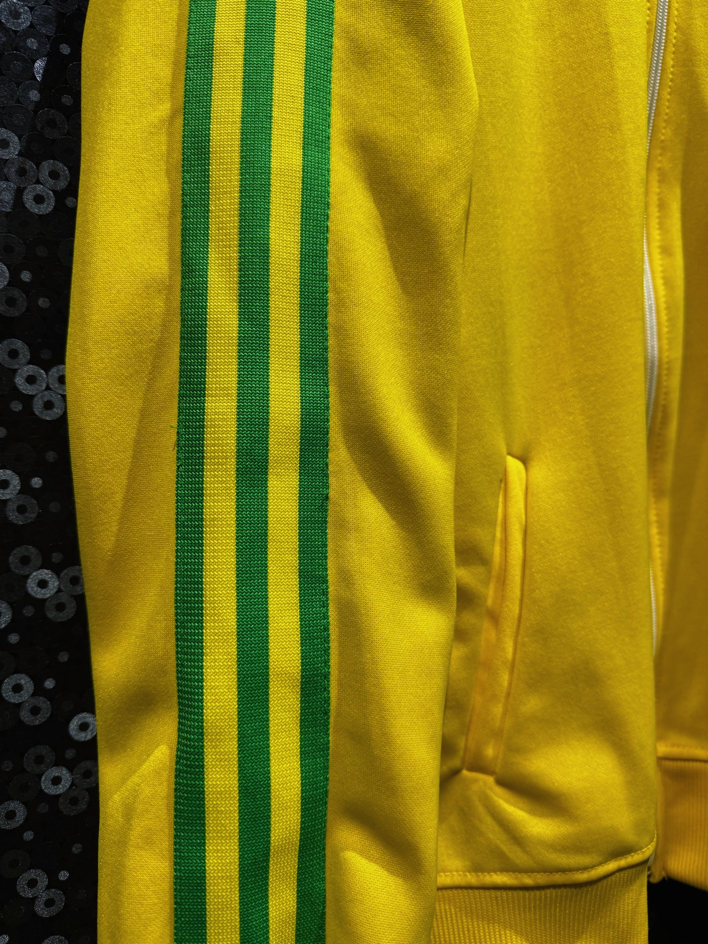 【ÆIEM】adidas originals Trefoil Back Print Yellow Track Jacket Made in U.S.A.