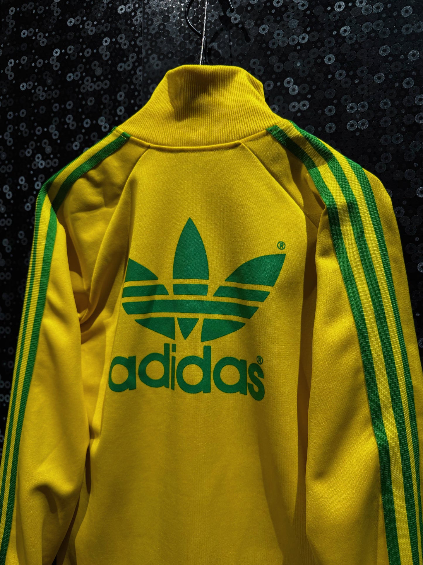 【ÆIEM】adidas originals Trefoil Back Print Yellow Track Jacket Made in U.S.A.