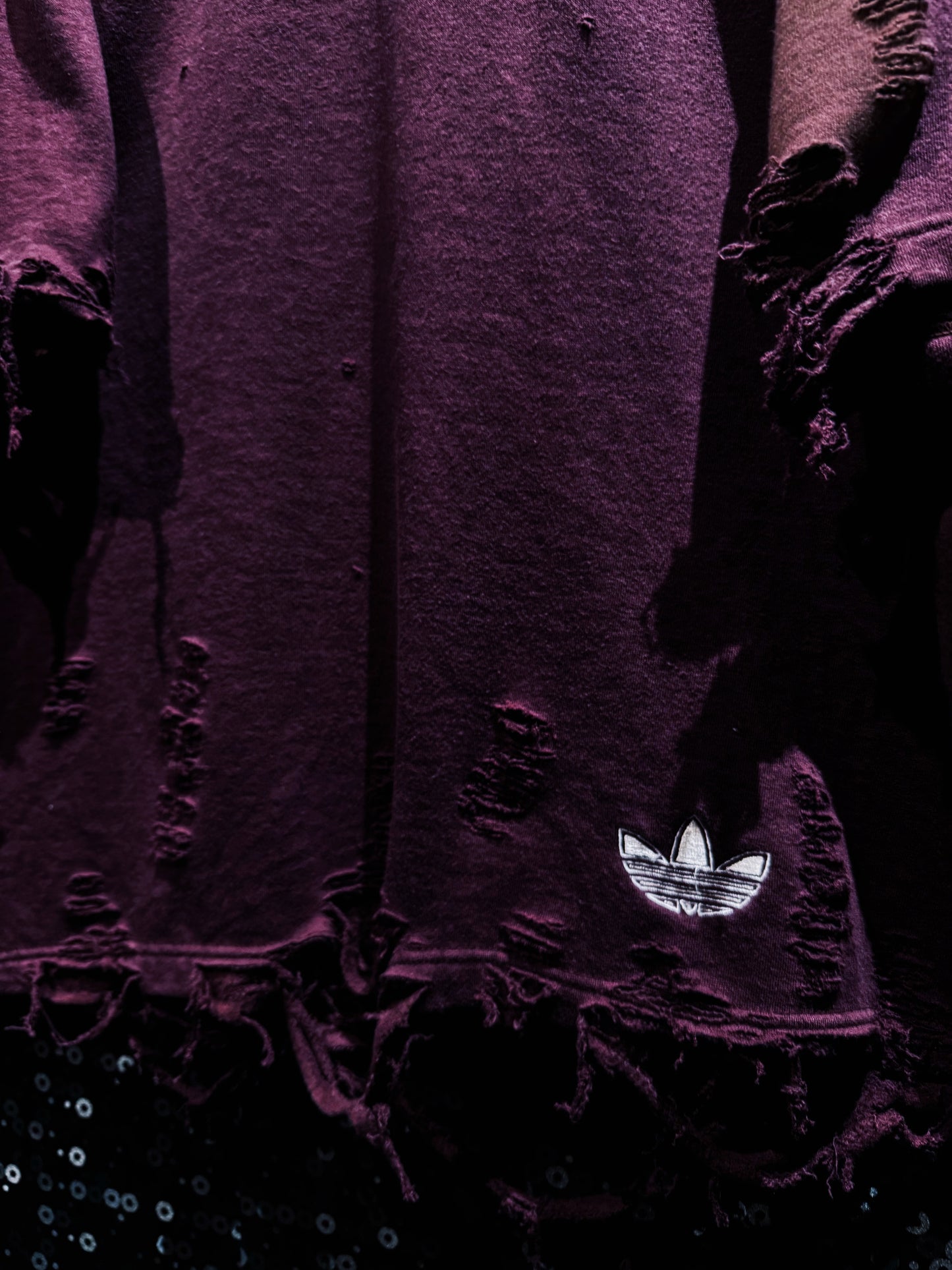 【ÆIEM】original”boro”remake adidas Trefoil Destroy Polo Shirt “BROWN DUST"