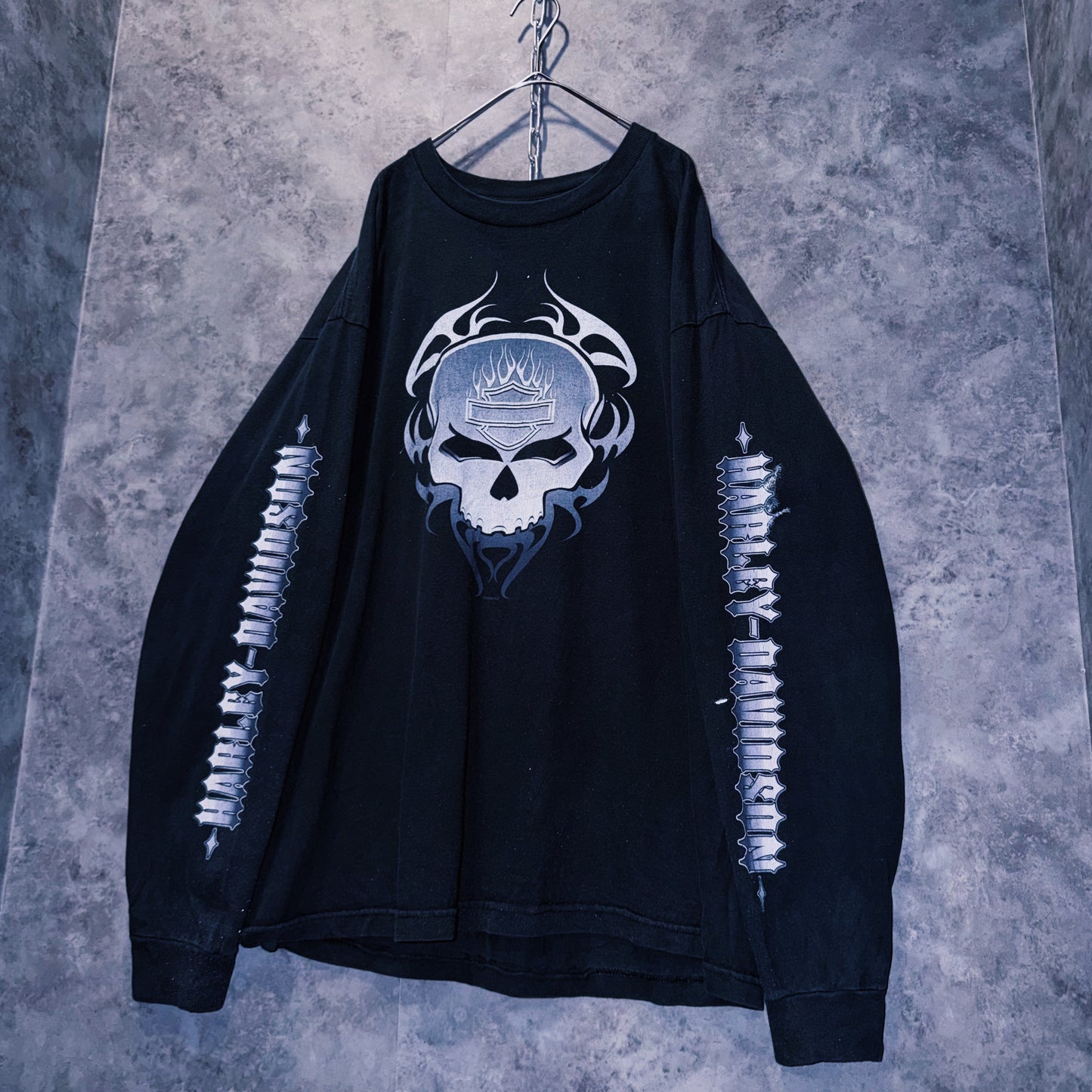 【doppio】90’s vintage “Harley-Davidson” graphic print design long sleeve T-shirt