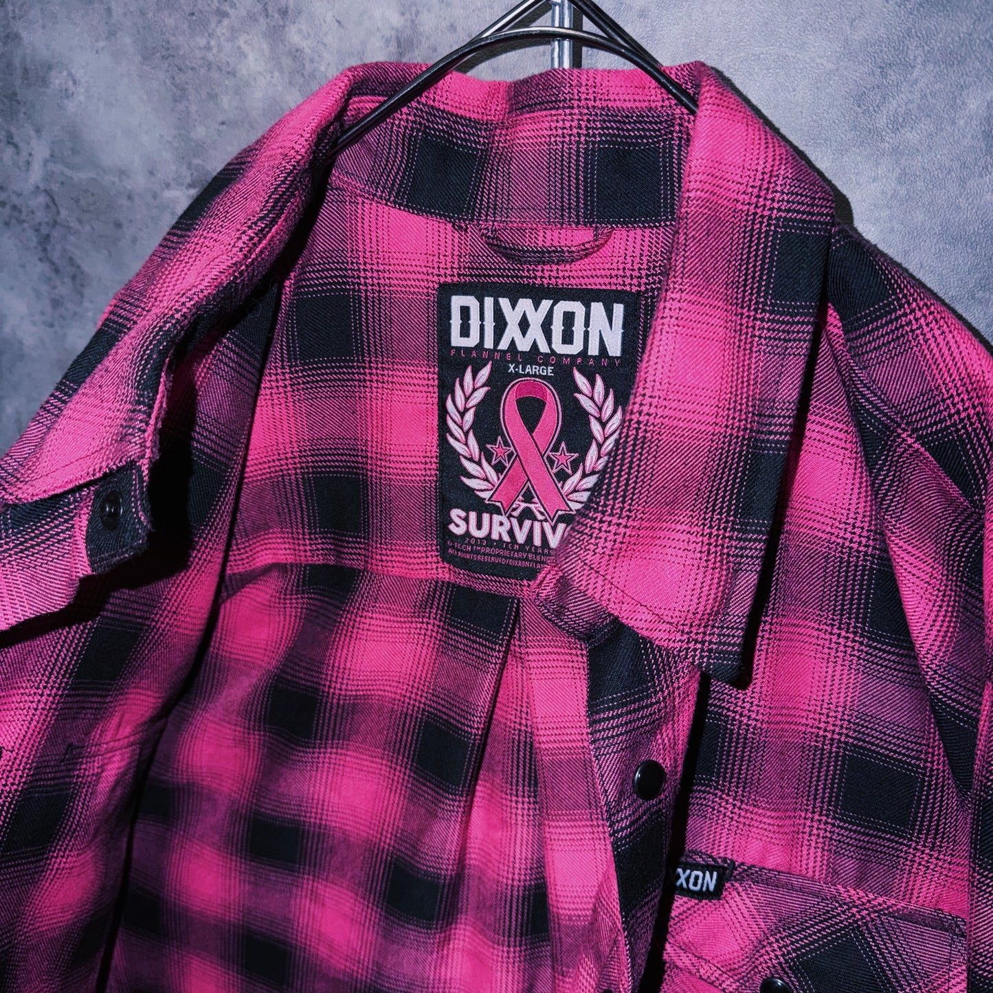 【doppio】vintage “Dixxon Flannel Co.” check pattern collar shirt