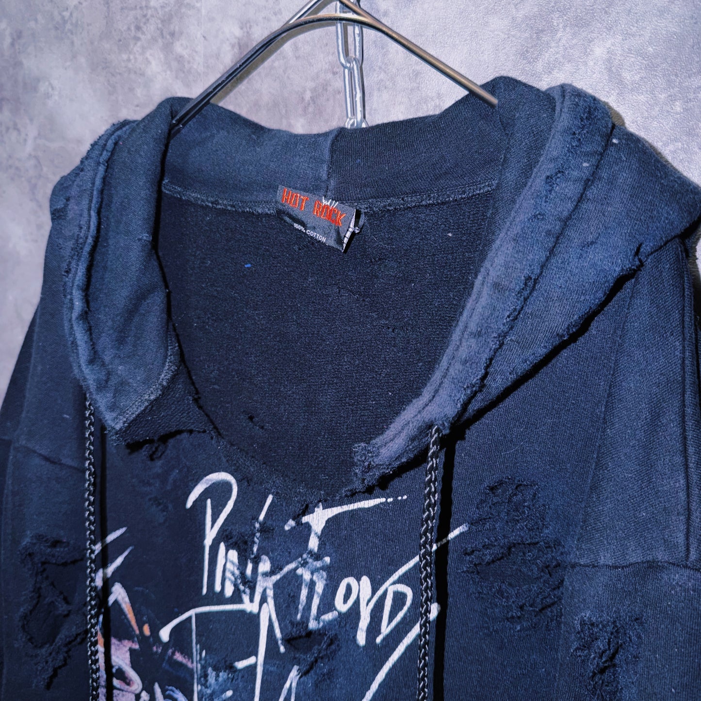 【doppio】vintage “Pink Floyd”The Wall” art design boro custom sweat hoodie