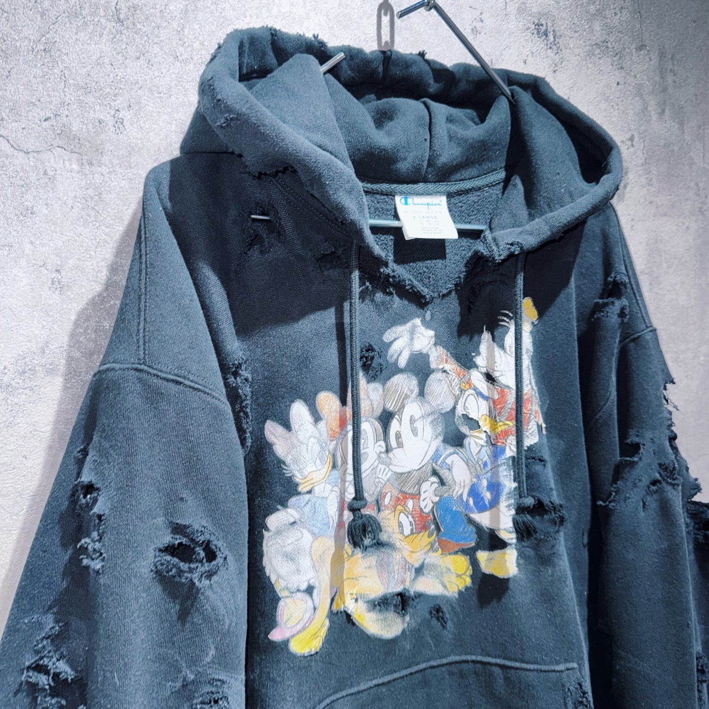 "Disney×Champion"REVERSE WEAVE Mickey&Friends design boro custom hoodie