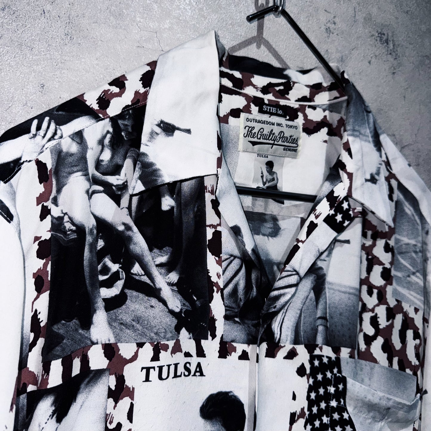 21SS"WACKOMARIA×LARRY CLARK STIE-LO"TULSA AOP pattern Hawaiian short sleeve shirt