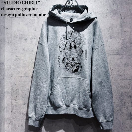 "STUDIO GHIBLI"characters graphic design pullover hoodie
