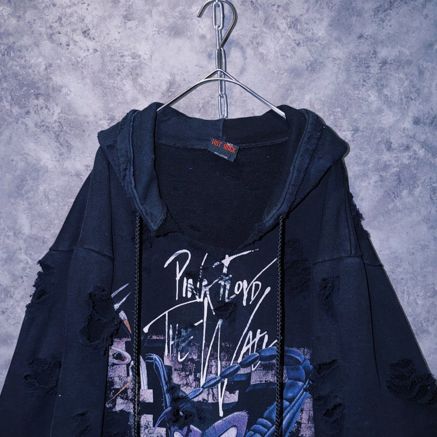 【doppio】vintage “Pink Floyd”The Wall” art design boro custom sweat hoodie