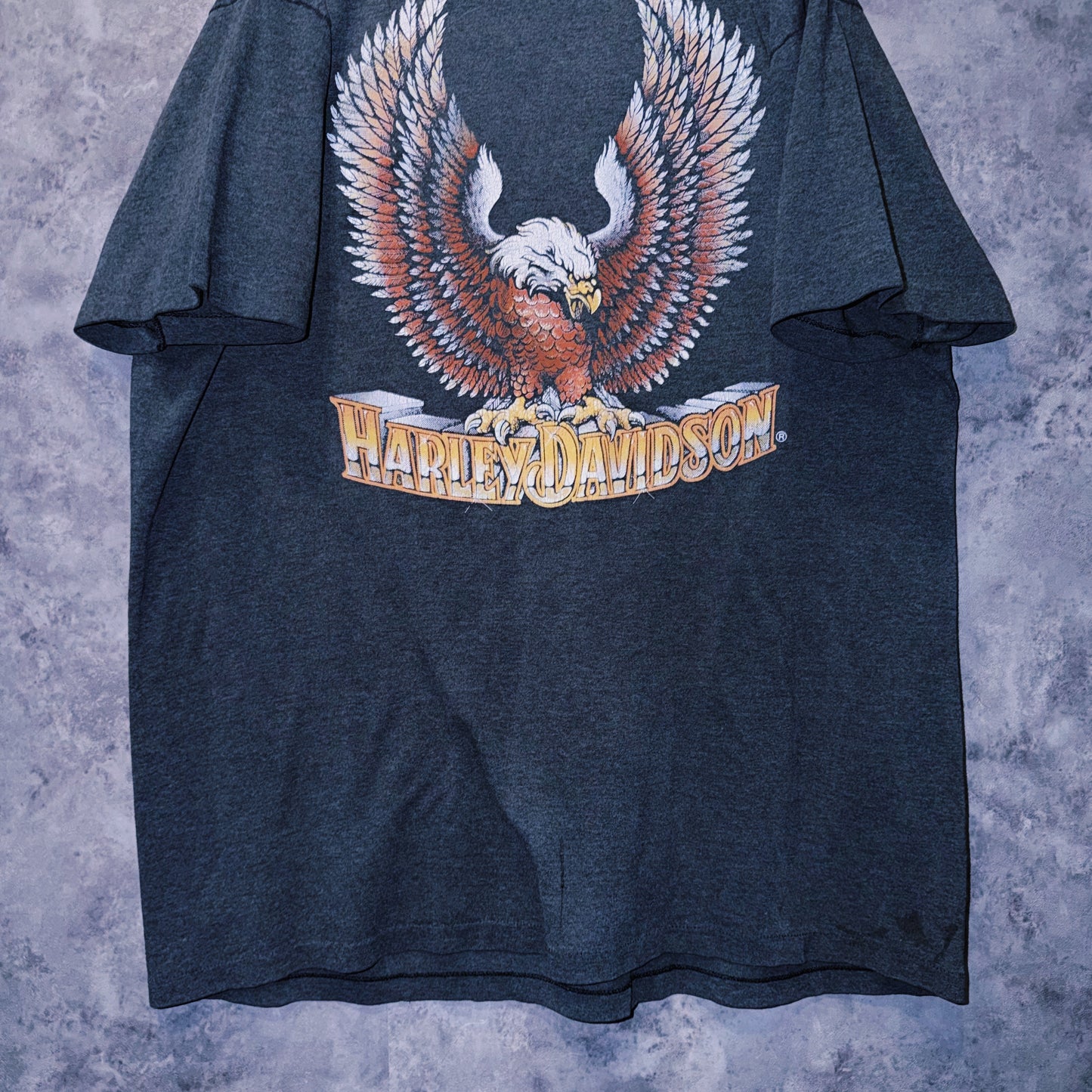 【doppio】80’s vintage “Harley-Davidson” eagle print design T-shirt
