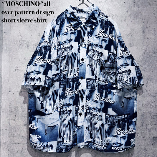 "MOSCHINO"all over pattern design short sleeve shirt