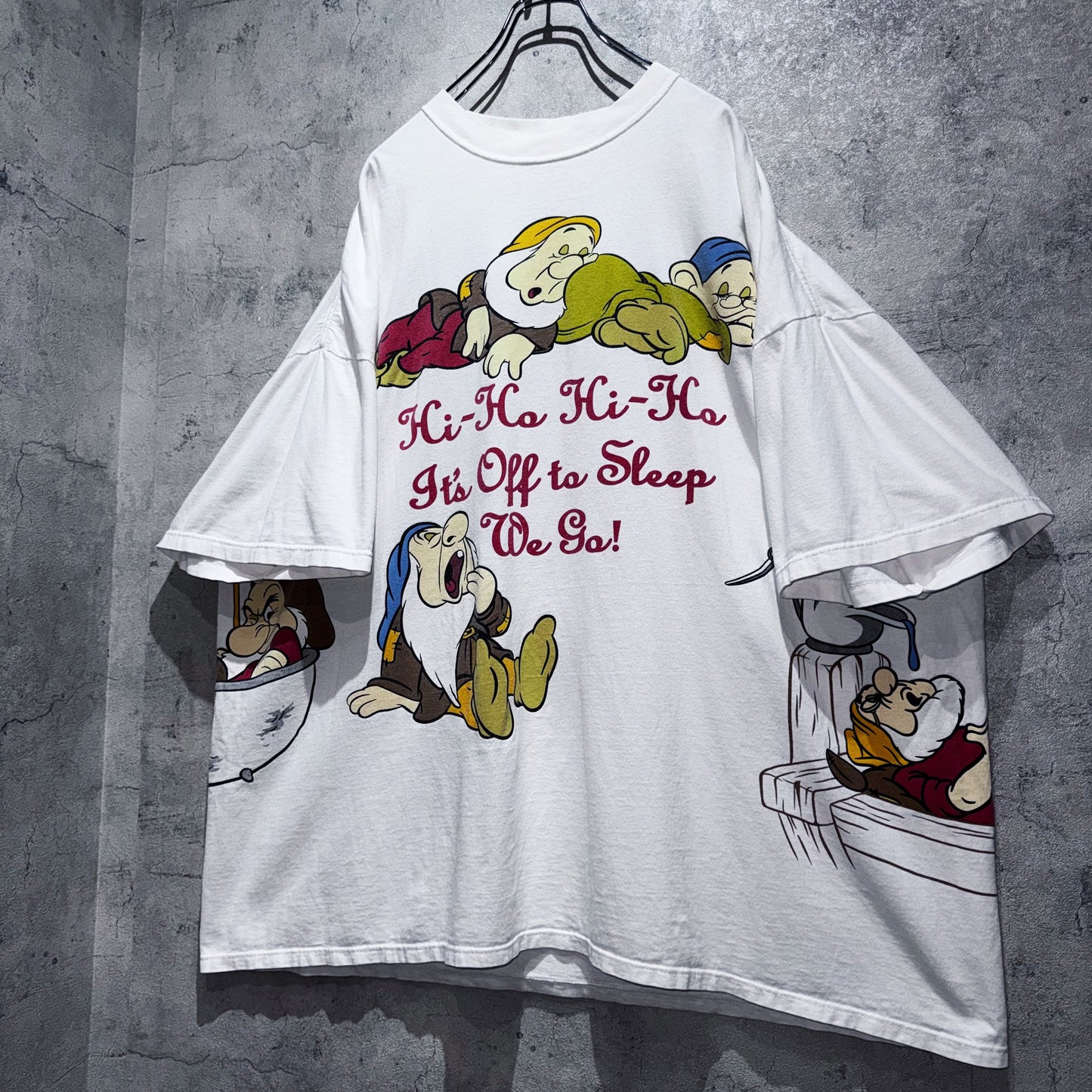 90's"Snow White"The Seven Dwarfs graphic design loose T shirt