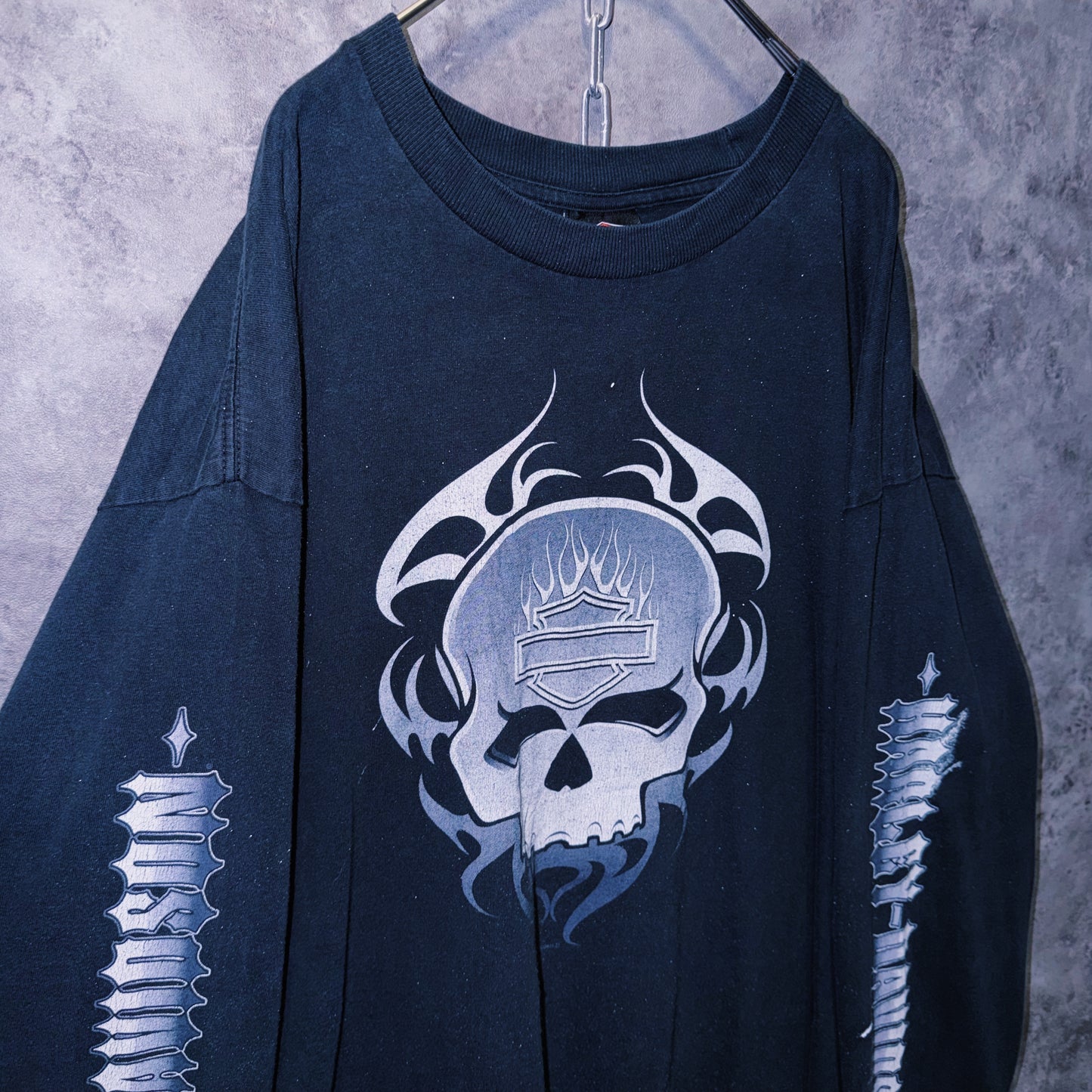 【doppio】90’s vintage “Harley-Davidson” graphic print design long sleeve T-shirt