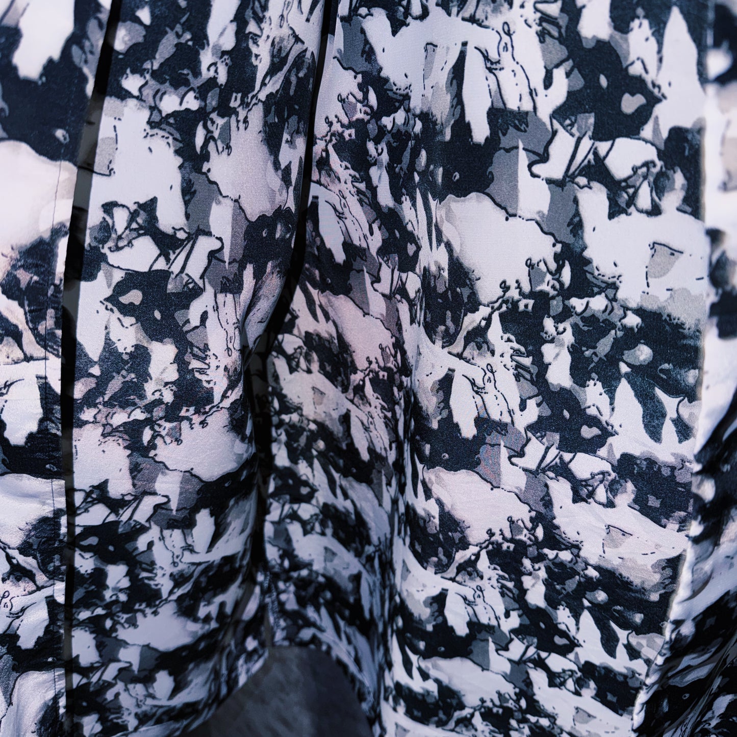 【doppio】vintage graphic print design open collar shirt