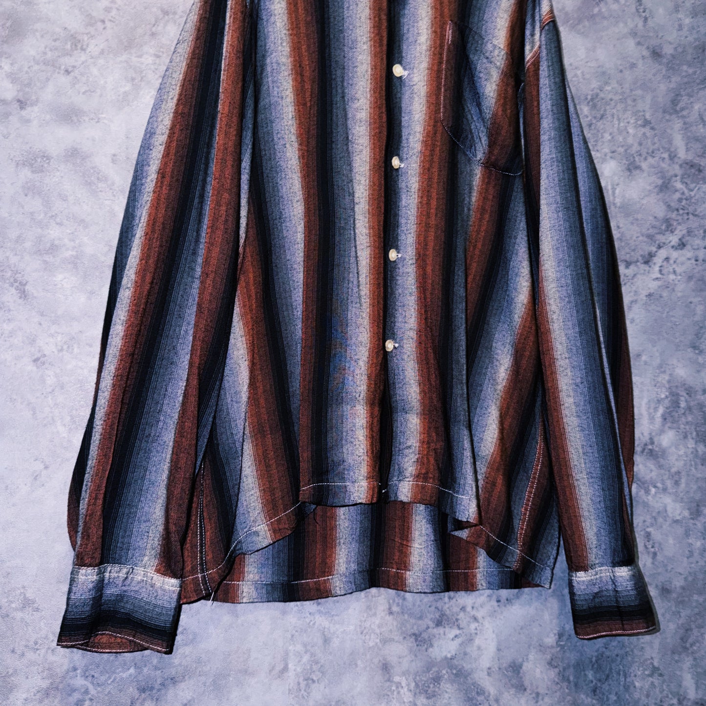 【doppio】special 60’s vintage “Penney’s TOWNCRAFT” Rayon Ombré stripe shirt
