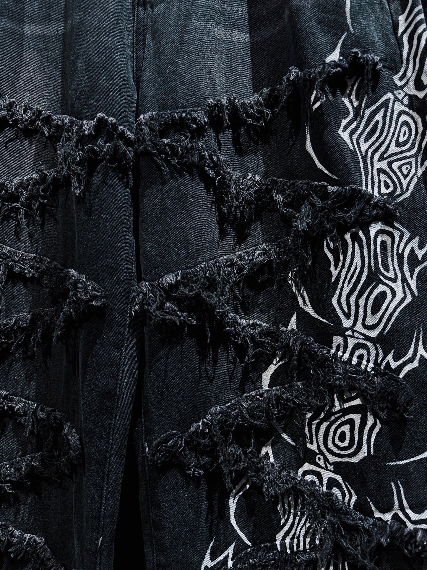 【ÆIEM】"RƎ:STANCE” Hand-Painted Reconstructed Denim