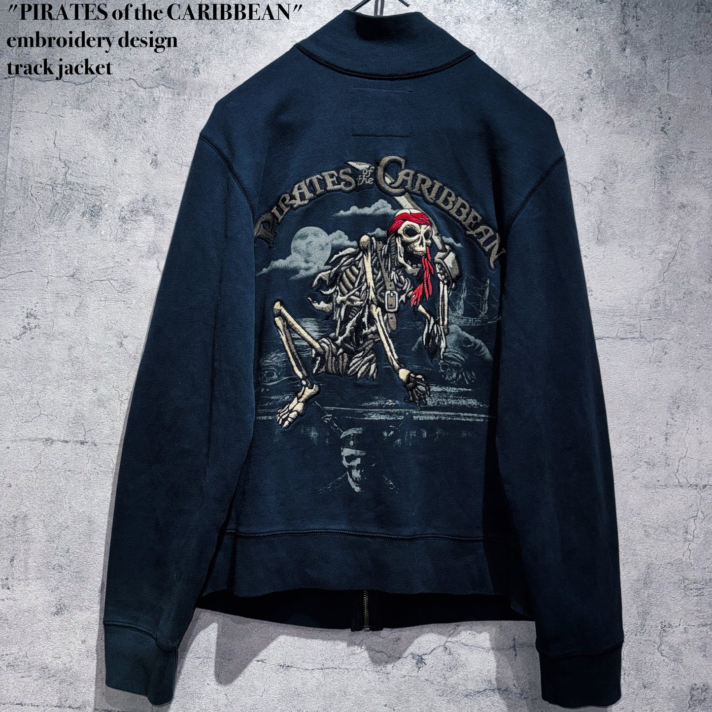 "PIRATES of the CARIBBEAN"embroidery design track jacket