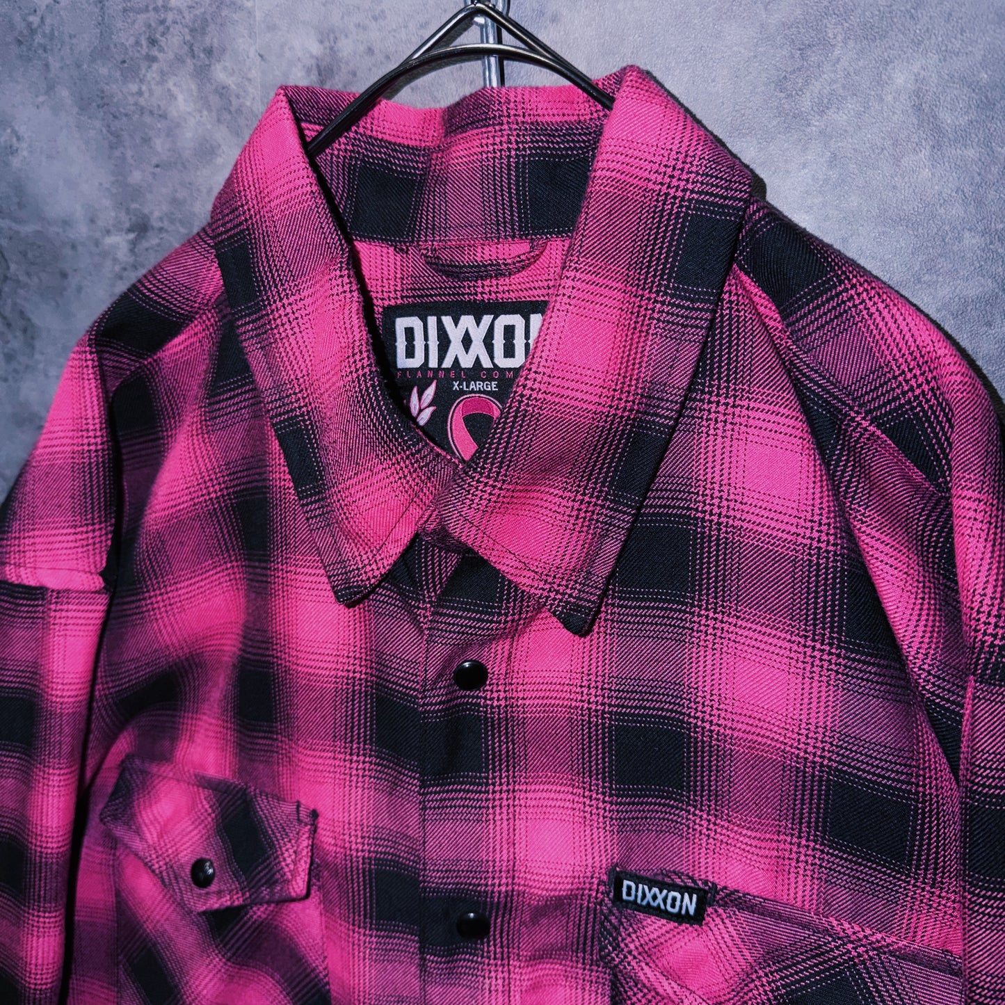 【doppio】vintage “Dixxon Flannel Co.” check pattern collar shirt