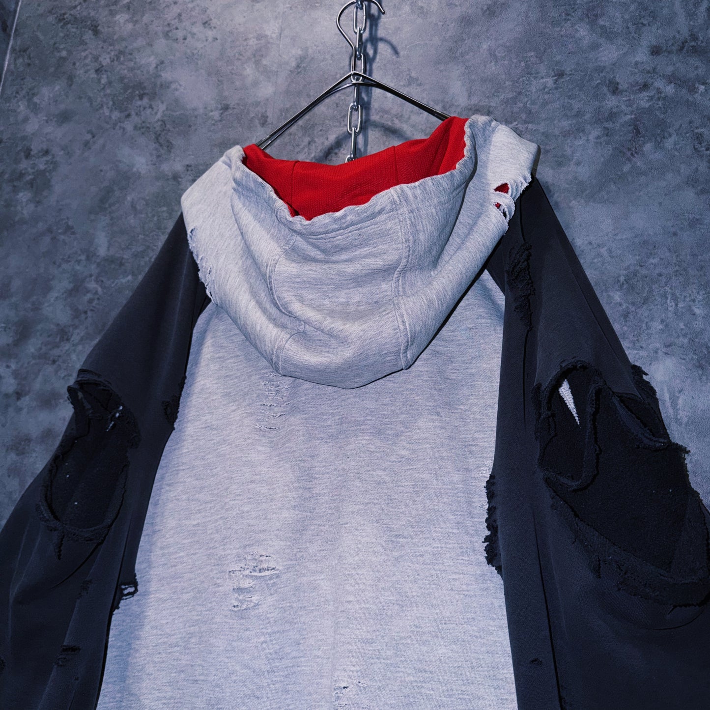 【doppio】vintage “adidas” performance logo embroidery design boro custom sweat hoodie