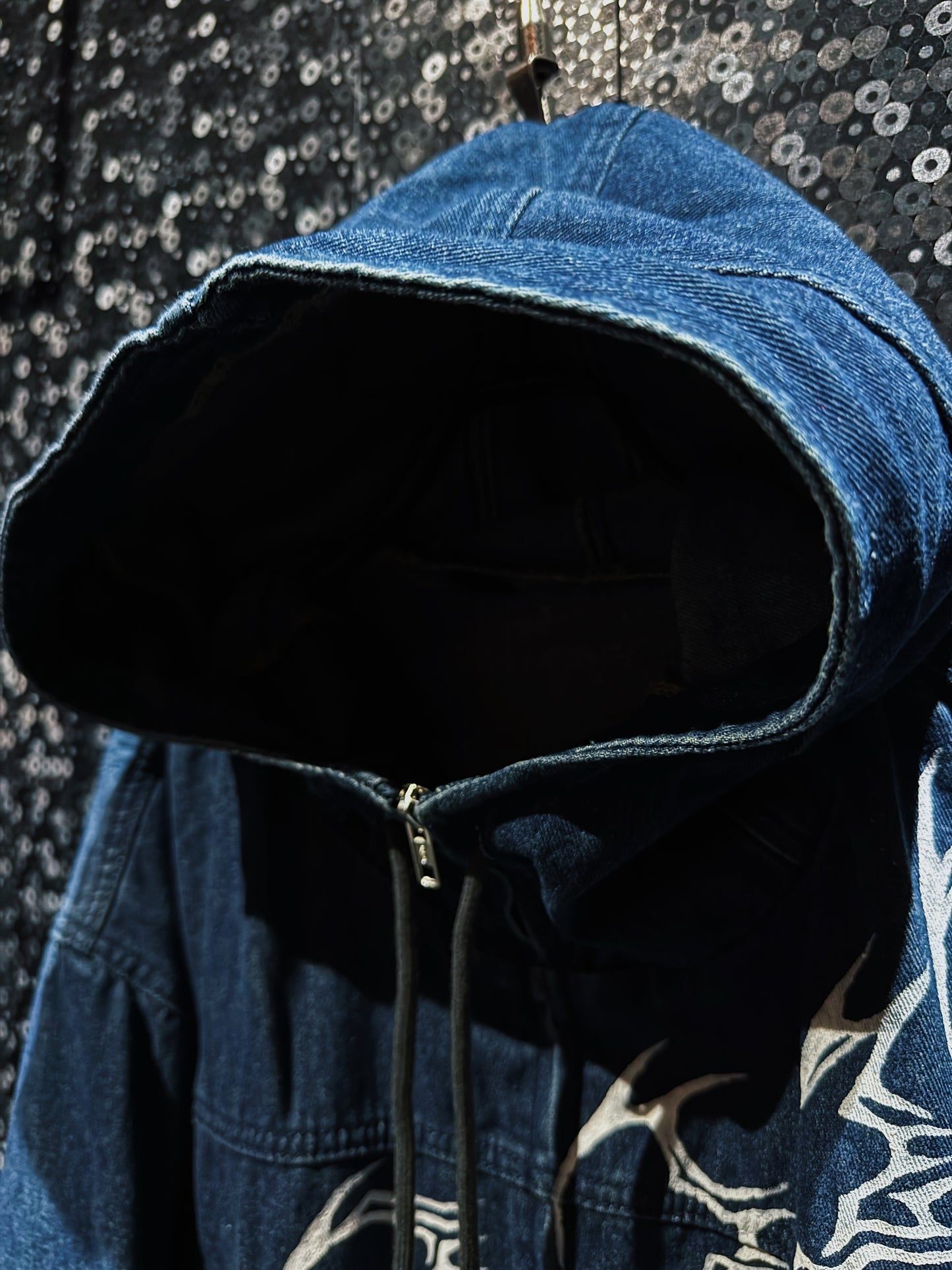 【ÆIEM】“RƎ:STANCE” Hand-Painted Denim Hoodie