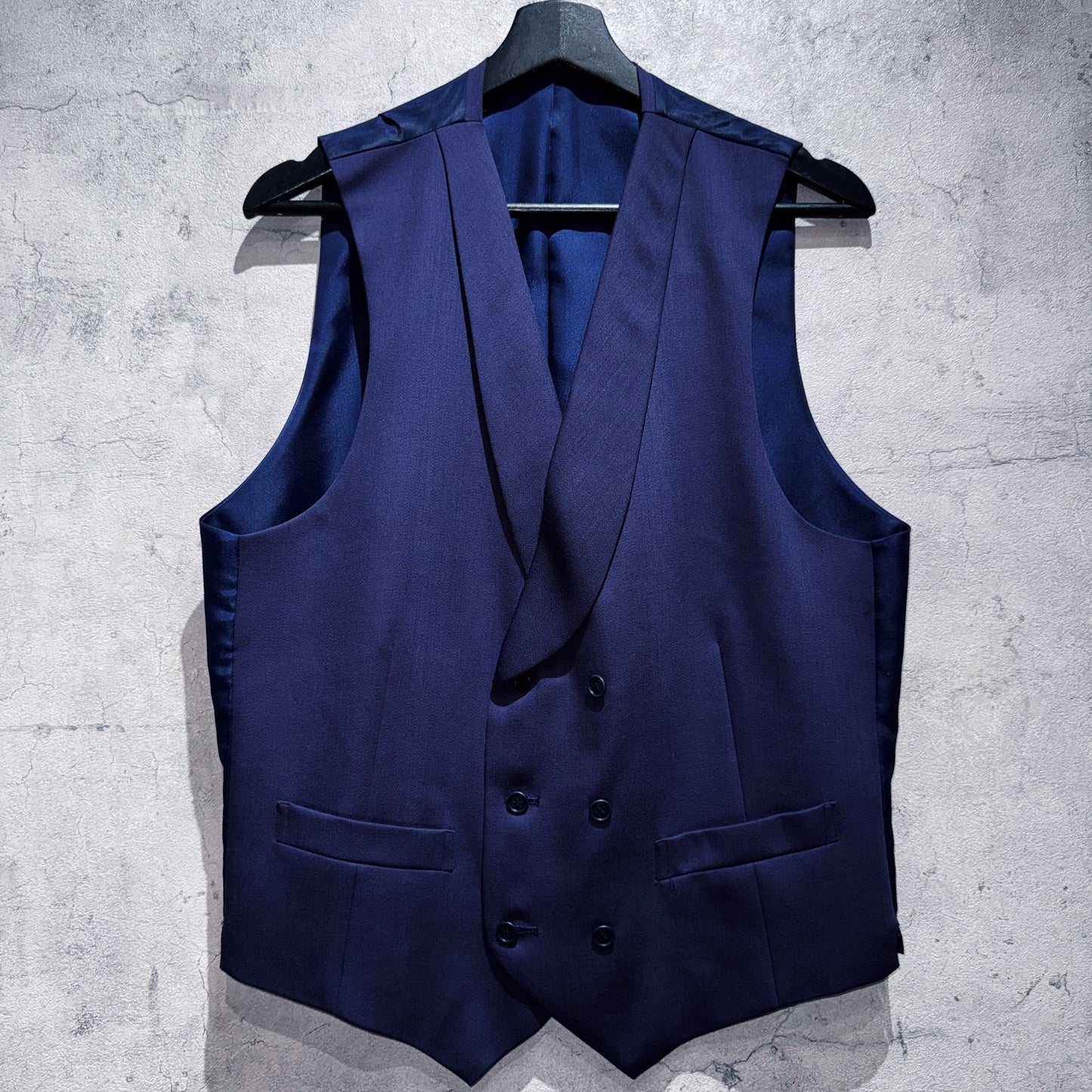 special three piece royal purple color double breasted set up