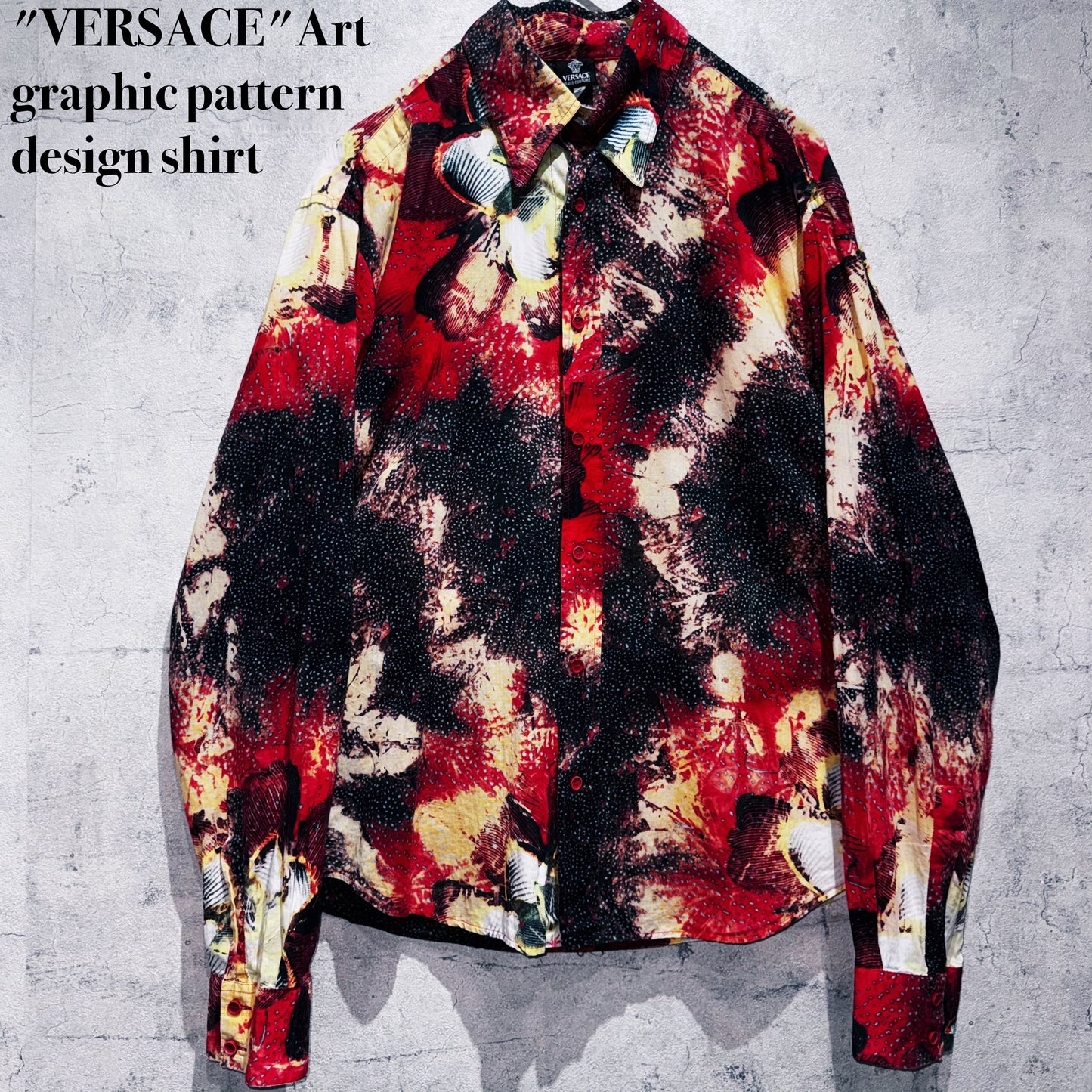 "VERSACE"Art graphic pattern design shirt