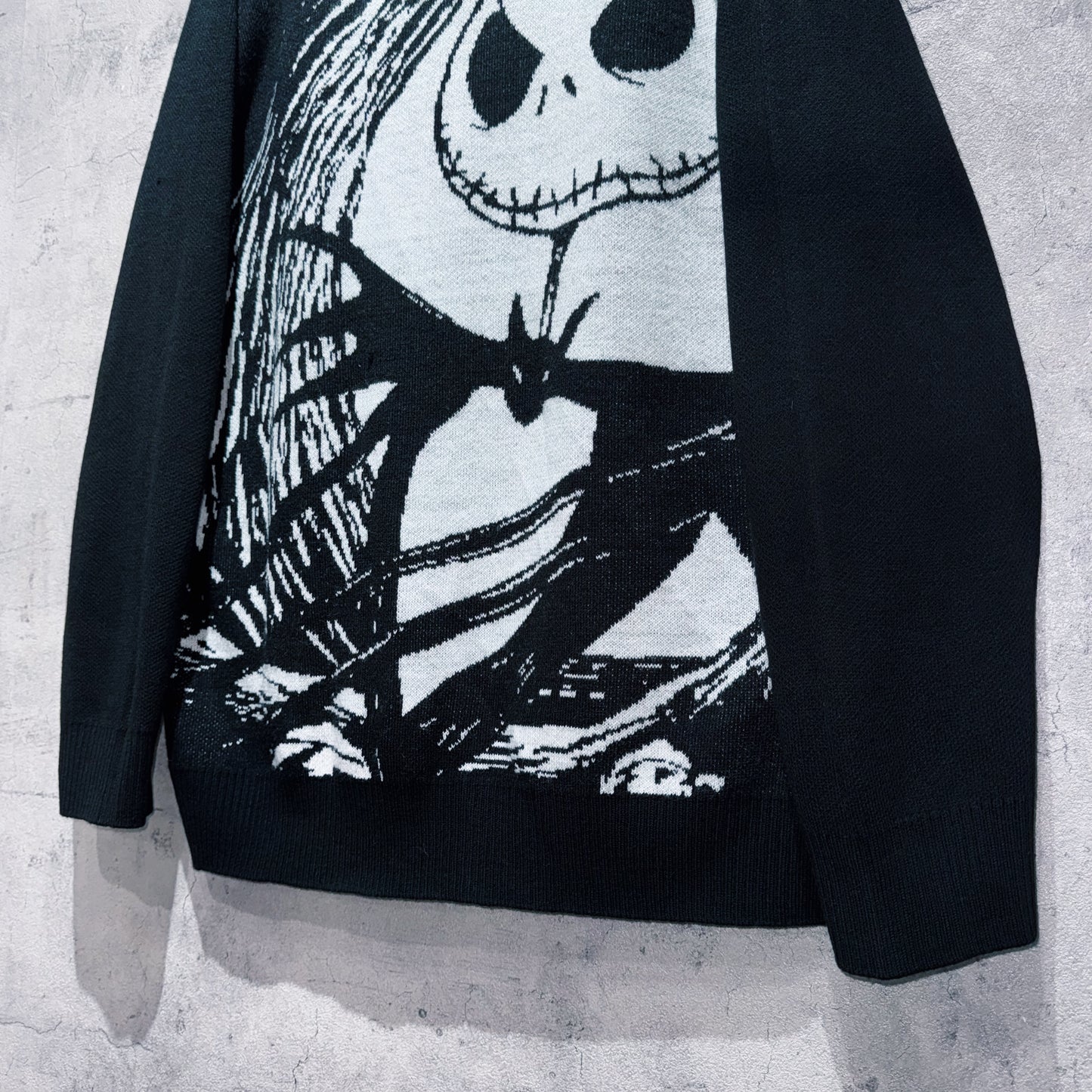 "Nightmare before Christmas"Jack Skellington graphic design pullover knit