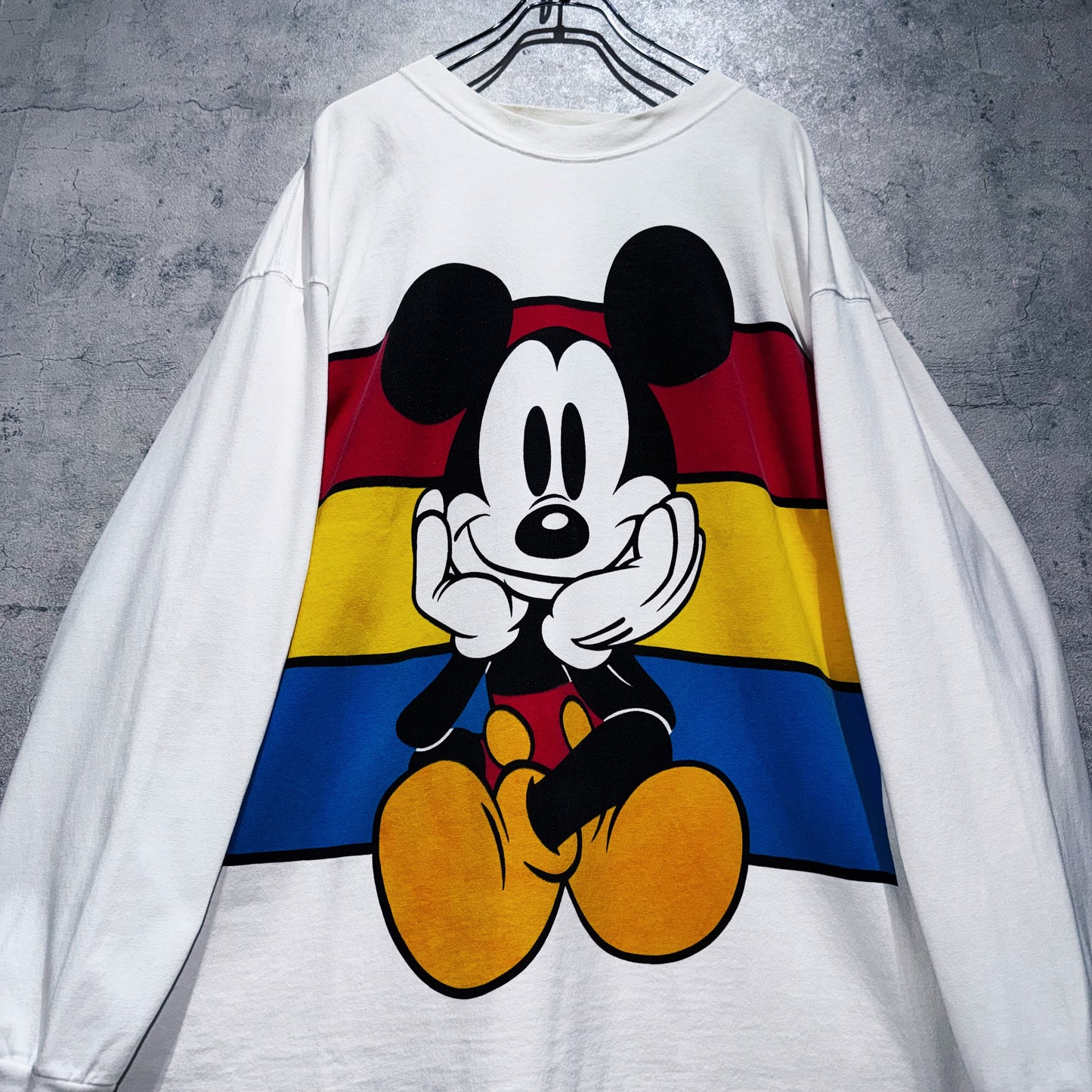 90's"Mickey Mouse"old design graphic long sleeve T shirt