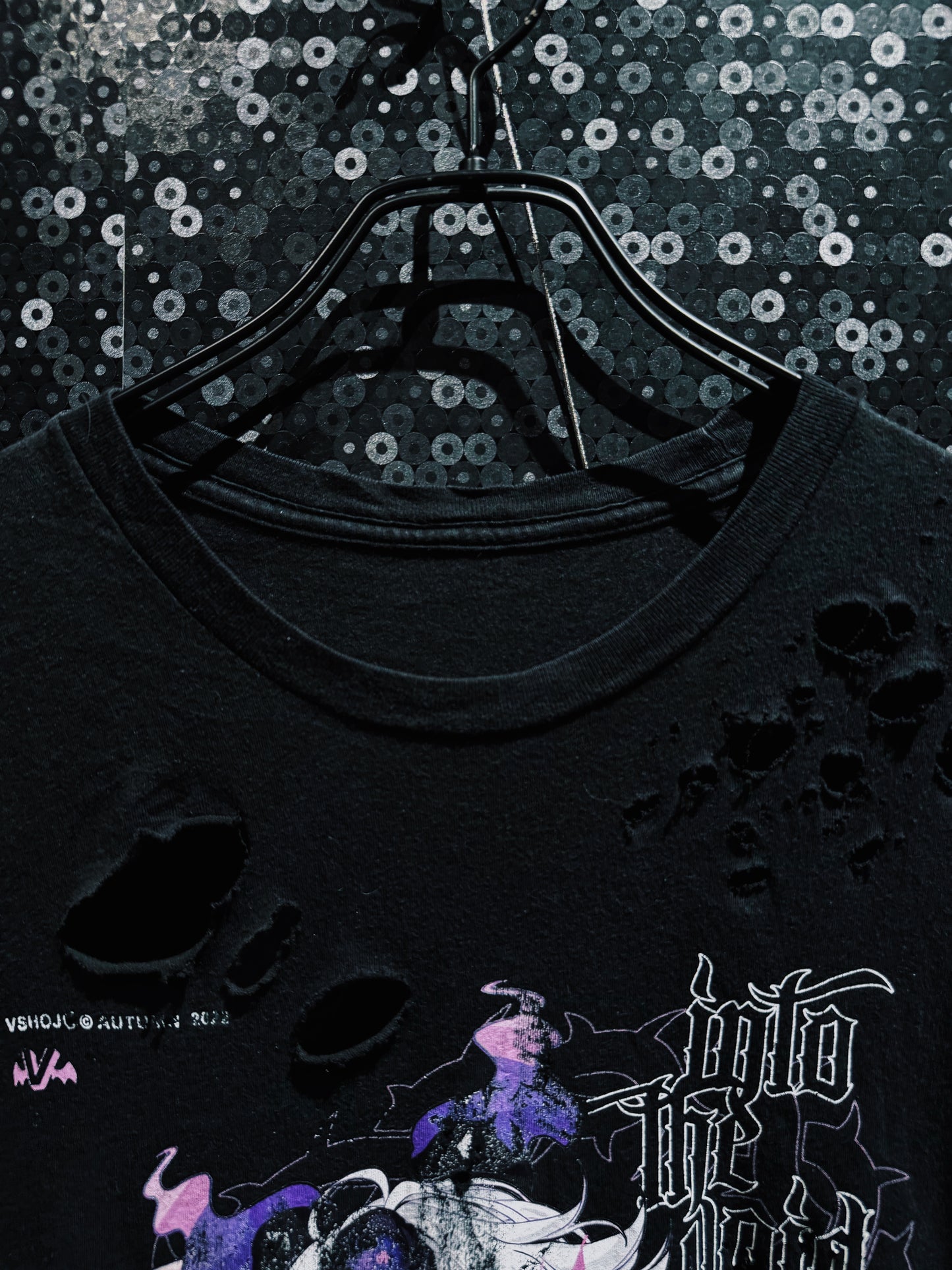 【ÆIEM】Natural “boro” Remake Gothic Anime Graphic T-shirt