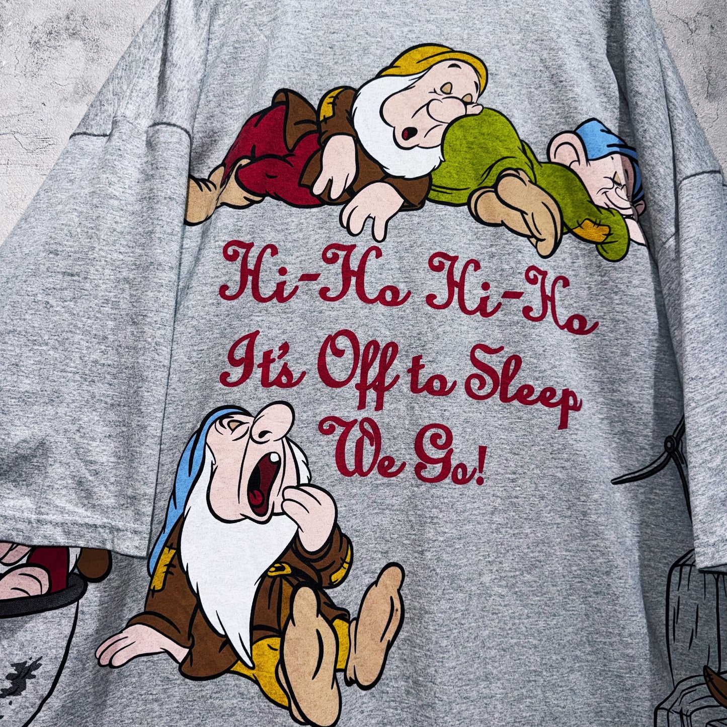 90's"Snow White"The Seven Dwarfs graphic design loose T shirt