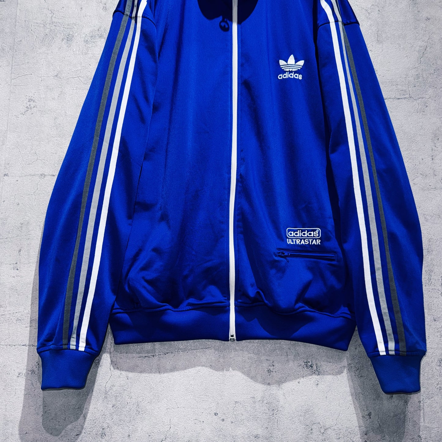 "ADIDAS ULTRASTAR"Trefoil logo embroidery design loose track jacket