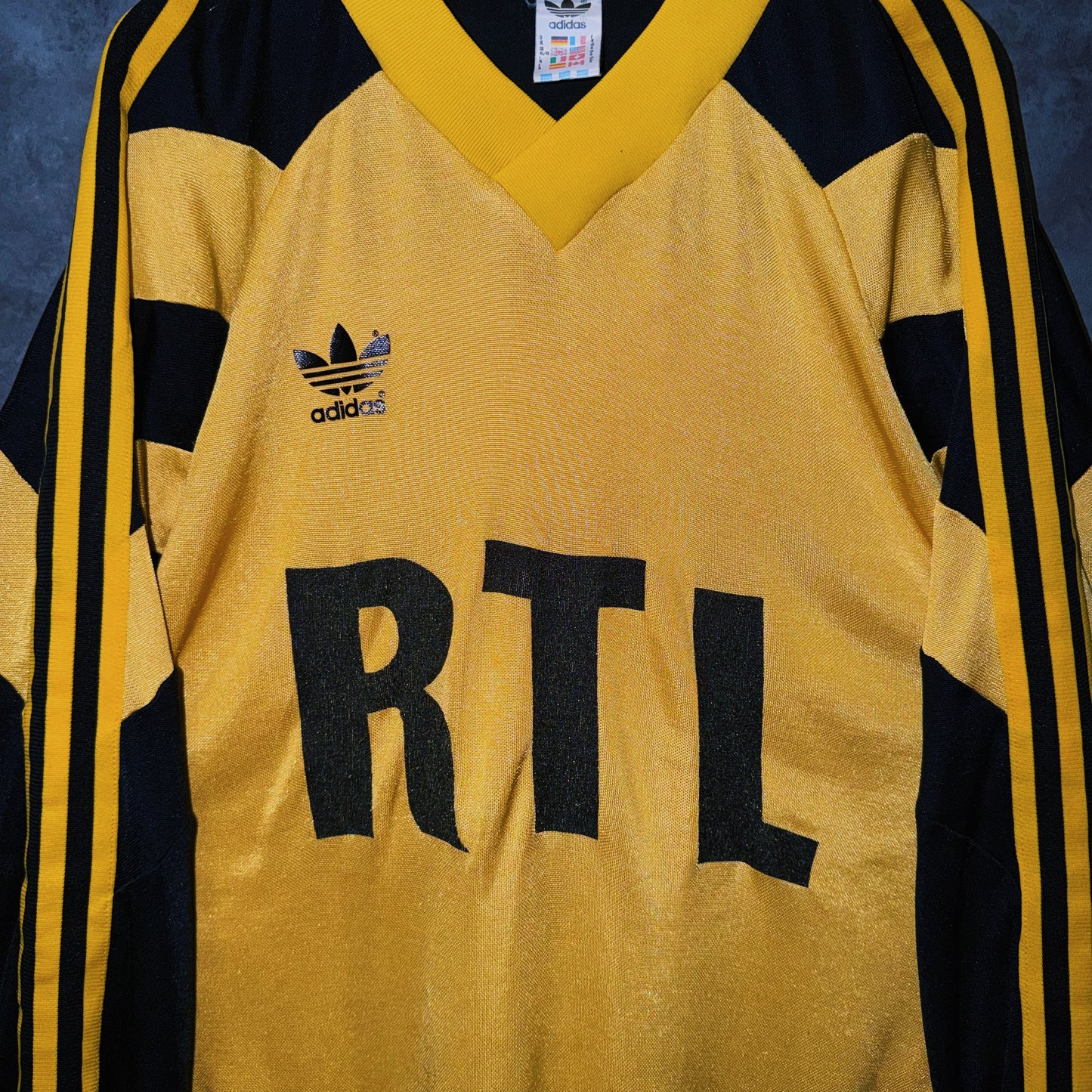 【doppio】90’s vintage “FC Sochaux-Montbéliard” three stripe design long sleeve game shirt