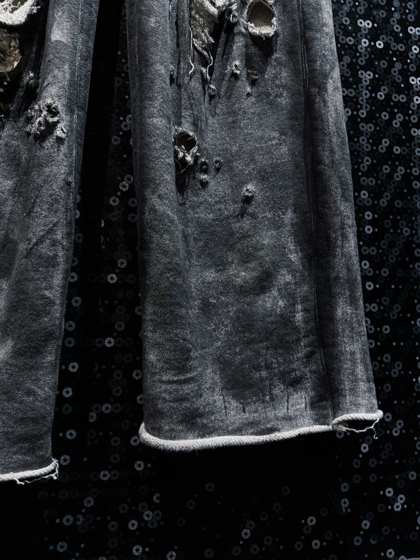 【ÆIEM】再倖築 Ash Damage Wide Sweat Pants