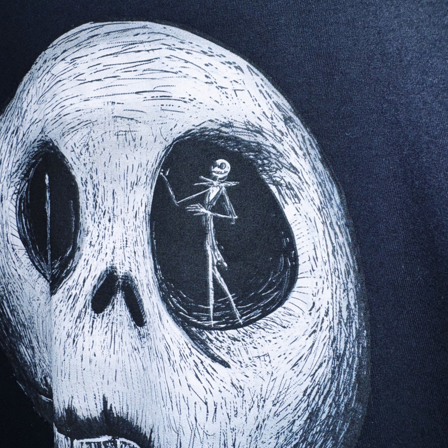 "Nightmare before Christmas"Jack Skellington&amp;Sally graphic design T shirt