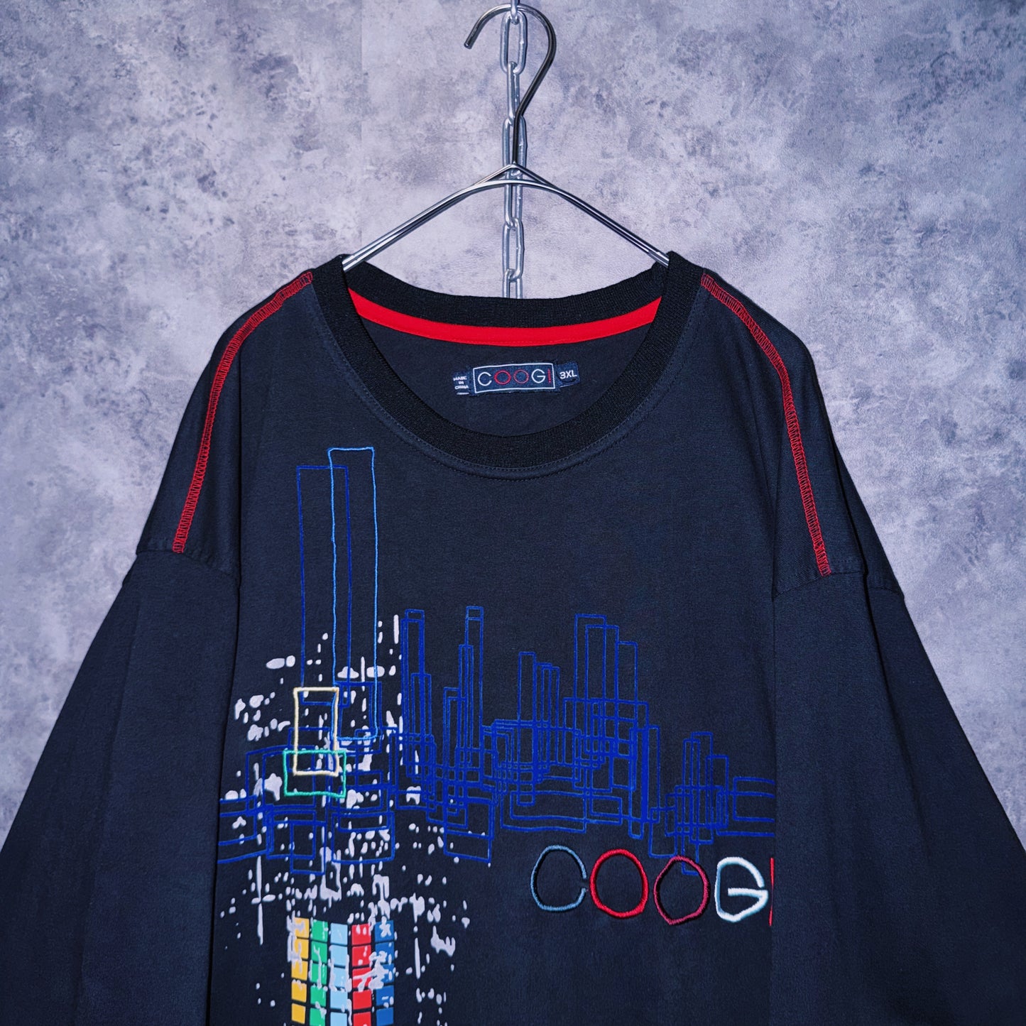 【doppio】vintage “COOGI” embroidery design big silhouette T-shirt