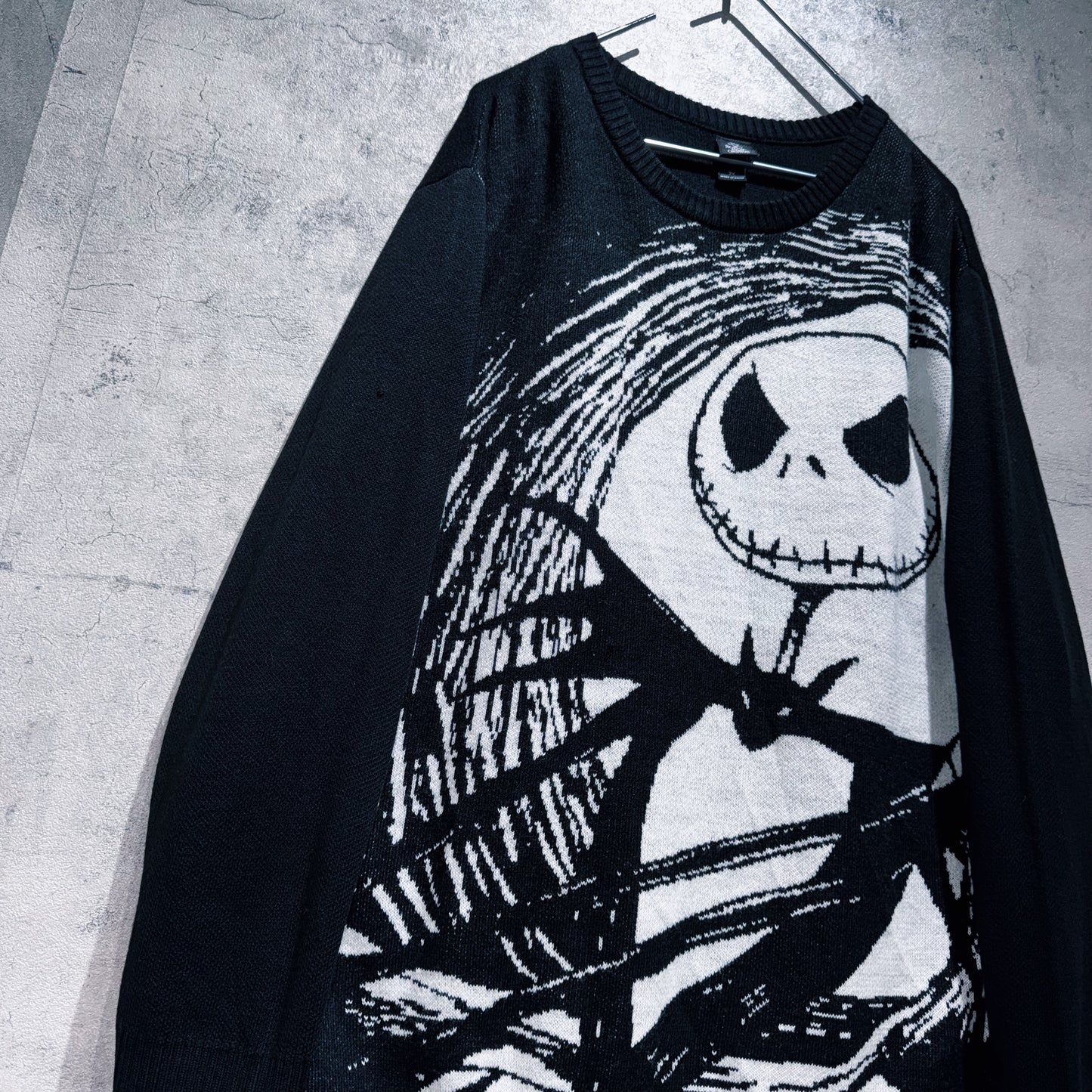 "Nightmare before Christmas"Jack Skellington graphic design pullover knit