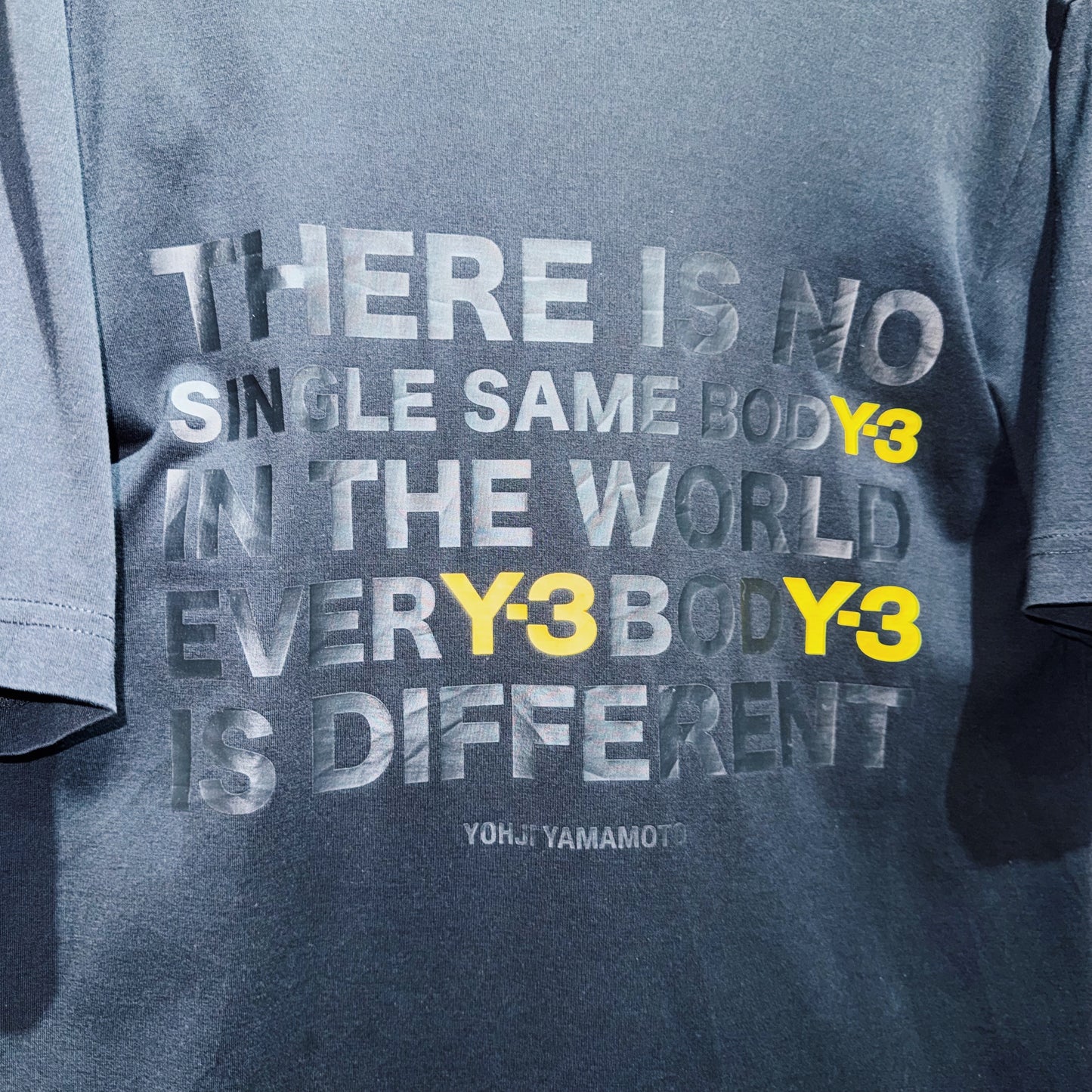 "Y-3"yohji yamamoto center graphic design T shirt