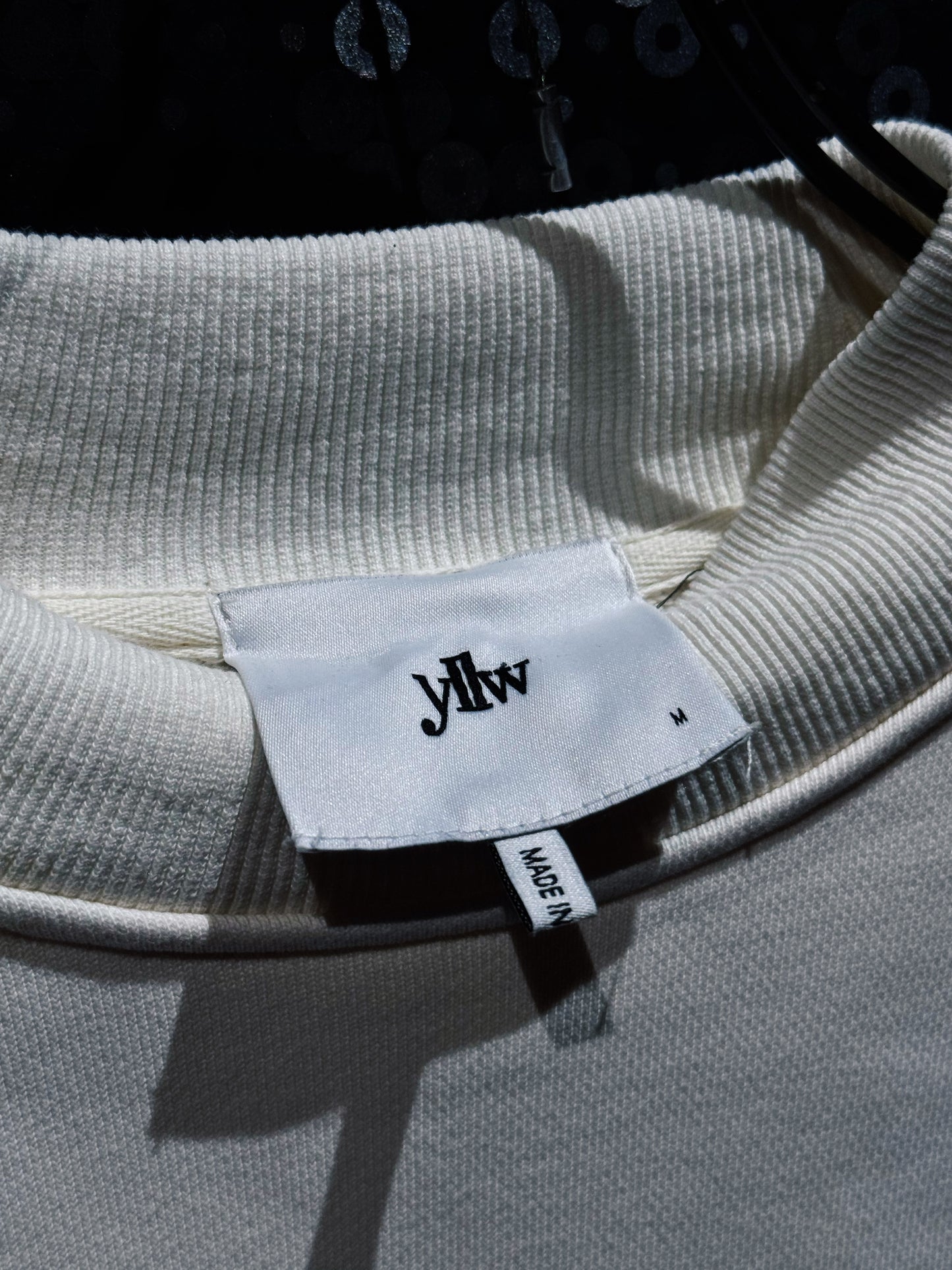 【ÆIEM】Vintage Embroidery Art Mock Neck Sweat