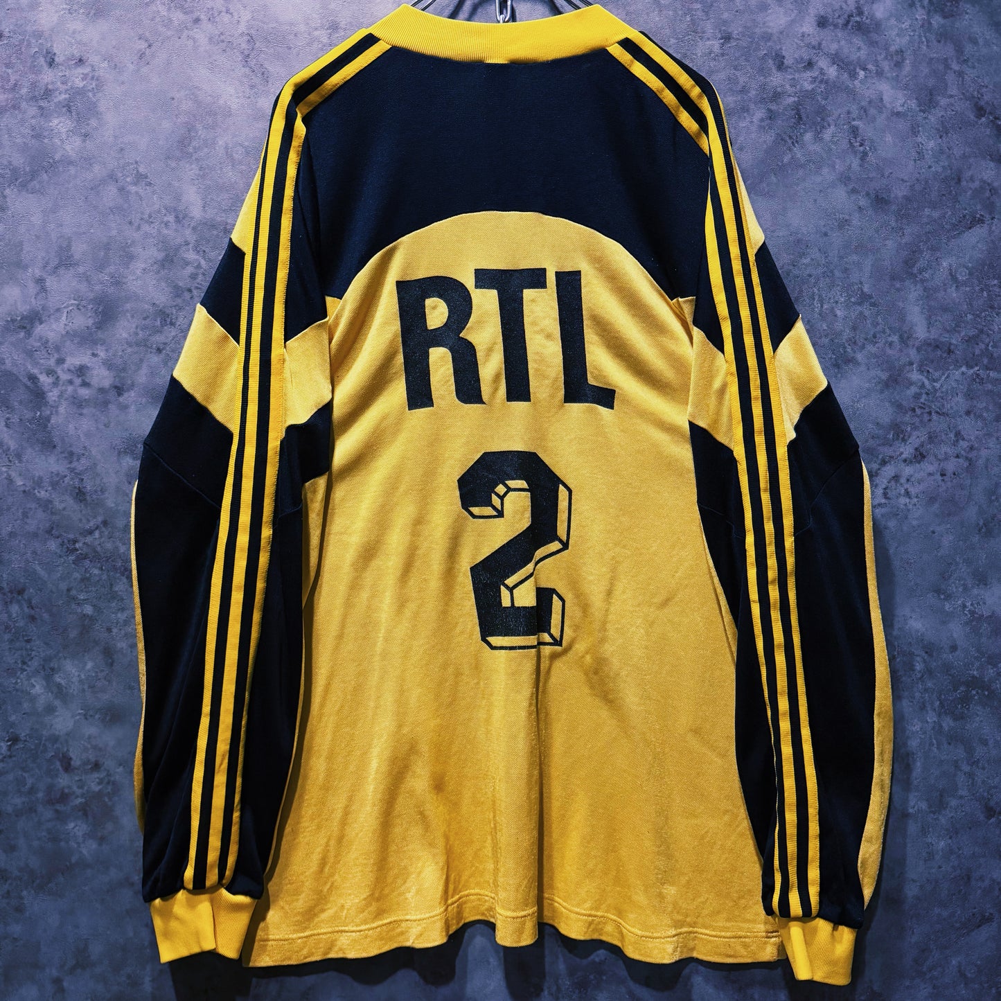 【doppio】90’s vintage “FC Sochaux-Montbéliard” three stripe design long sleeve game shirt