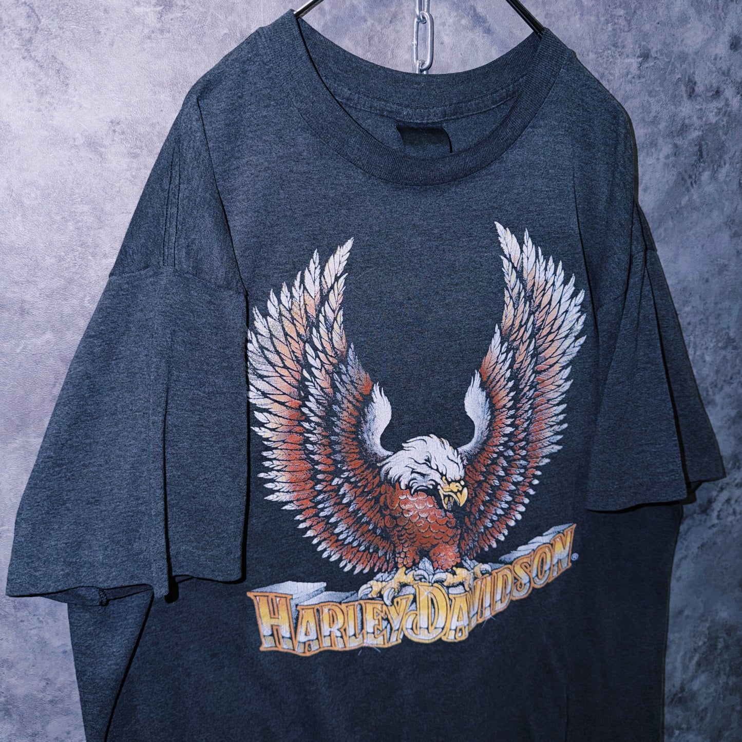 【doppio】80’s vintage “Harley-Davidson” eagle print design T-shirt