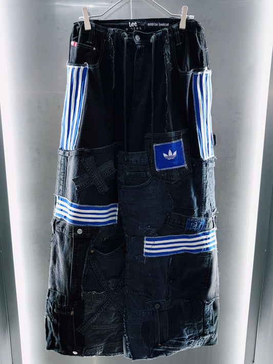 "adidas Re:make" complicated pattern denim